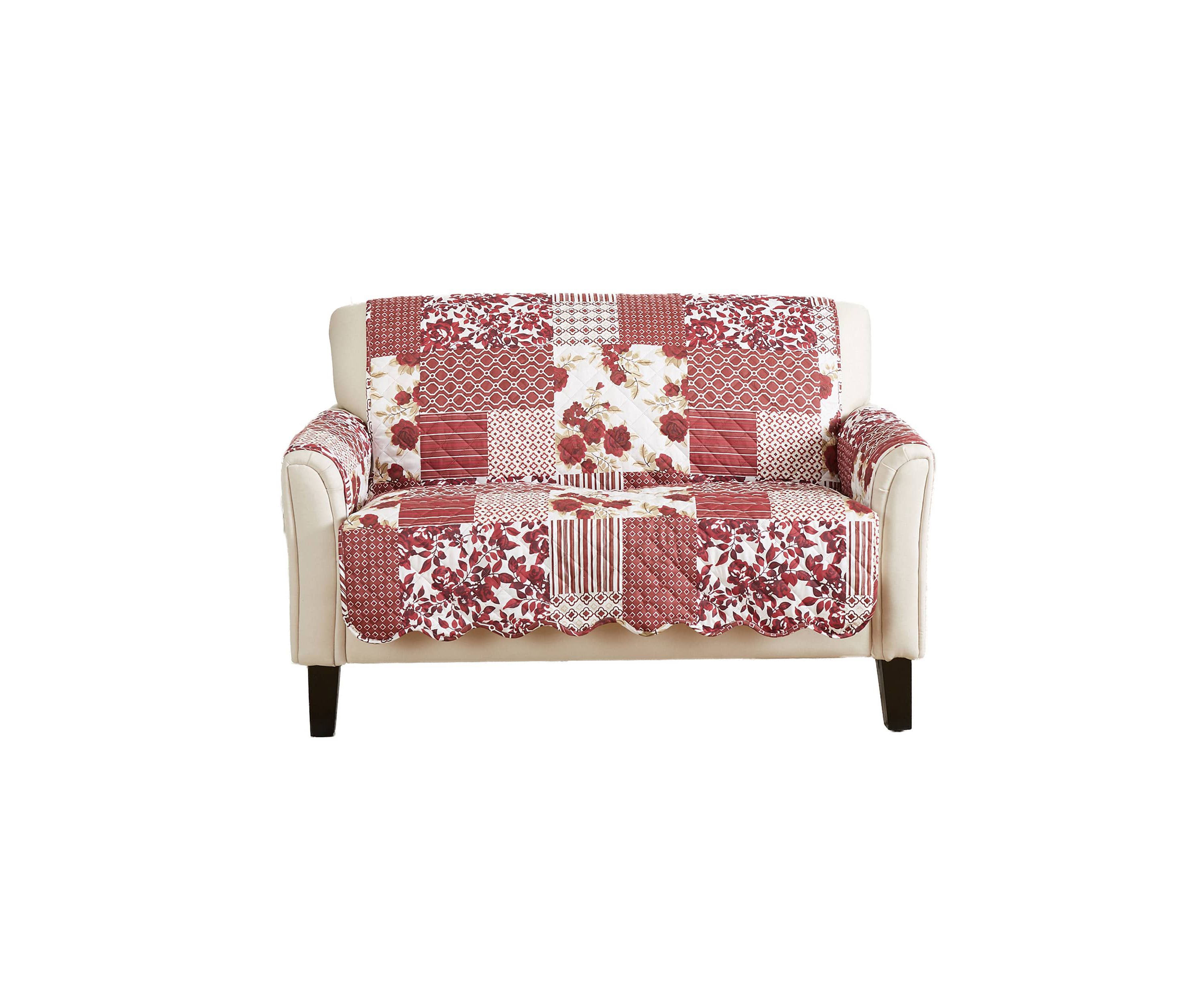 Floral Patchwork Loveseat Furniture Protector