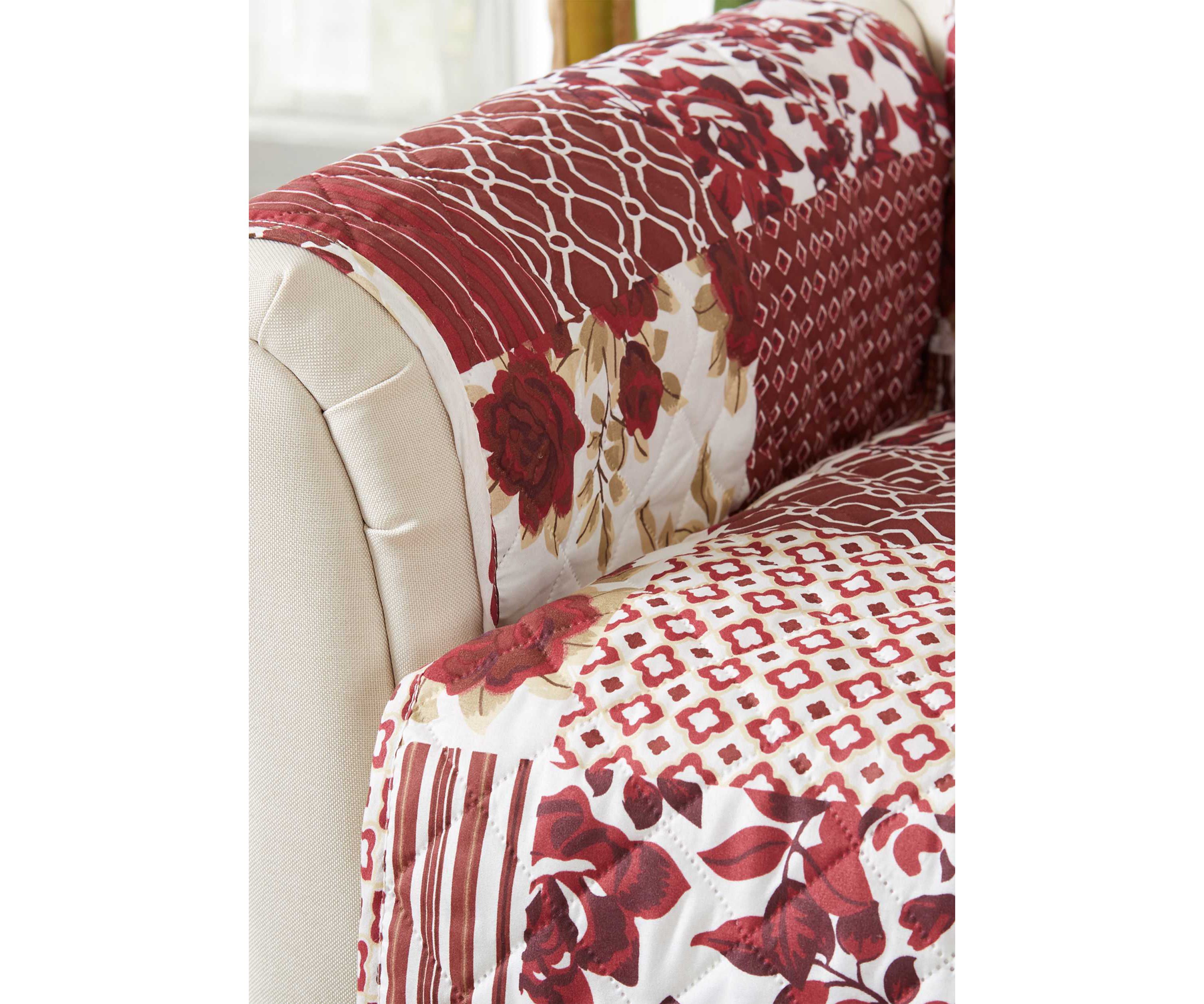 Floral Patchwork Loveseat Furniture Protector