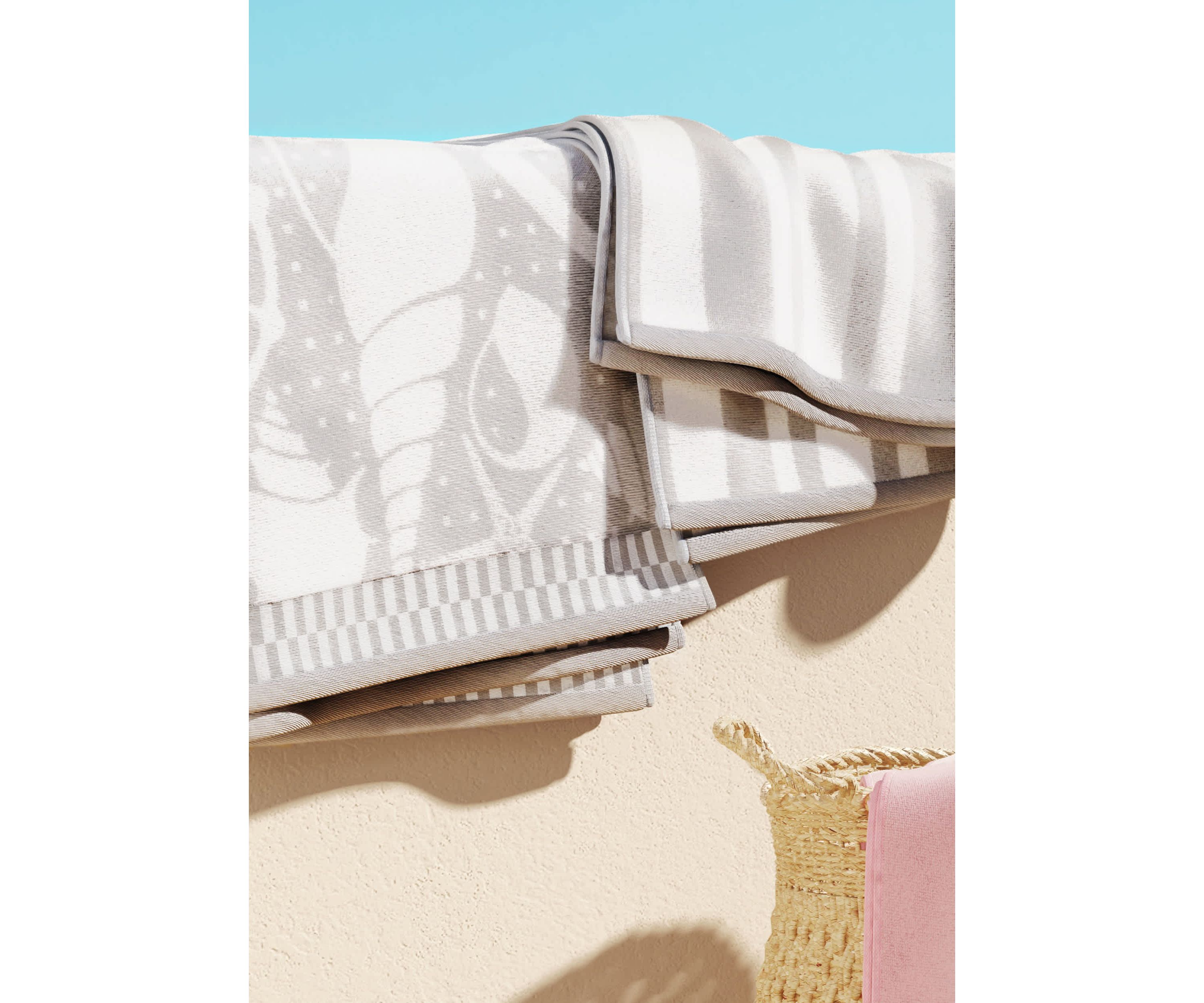 Cotton Printed Beach Towels, 2 Pack