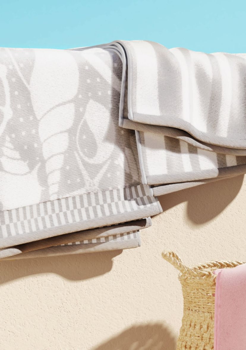 Cotton Printed Beach Towels, 2 Pack