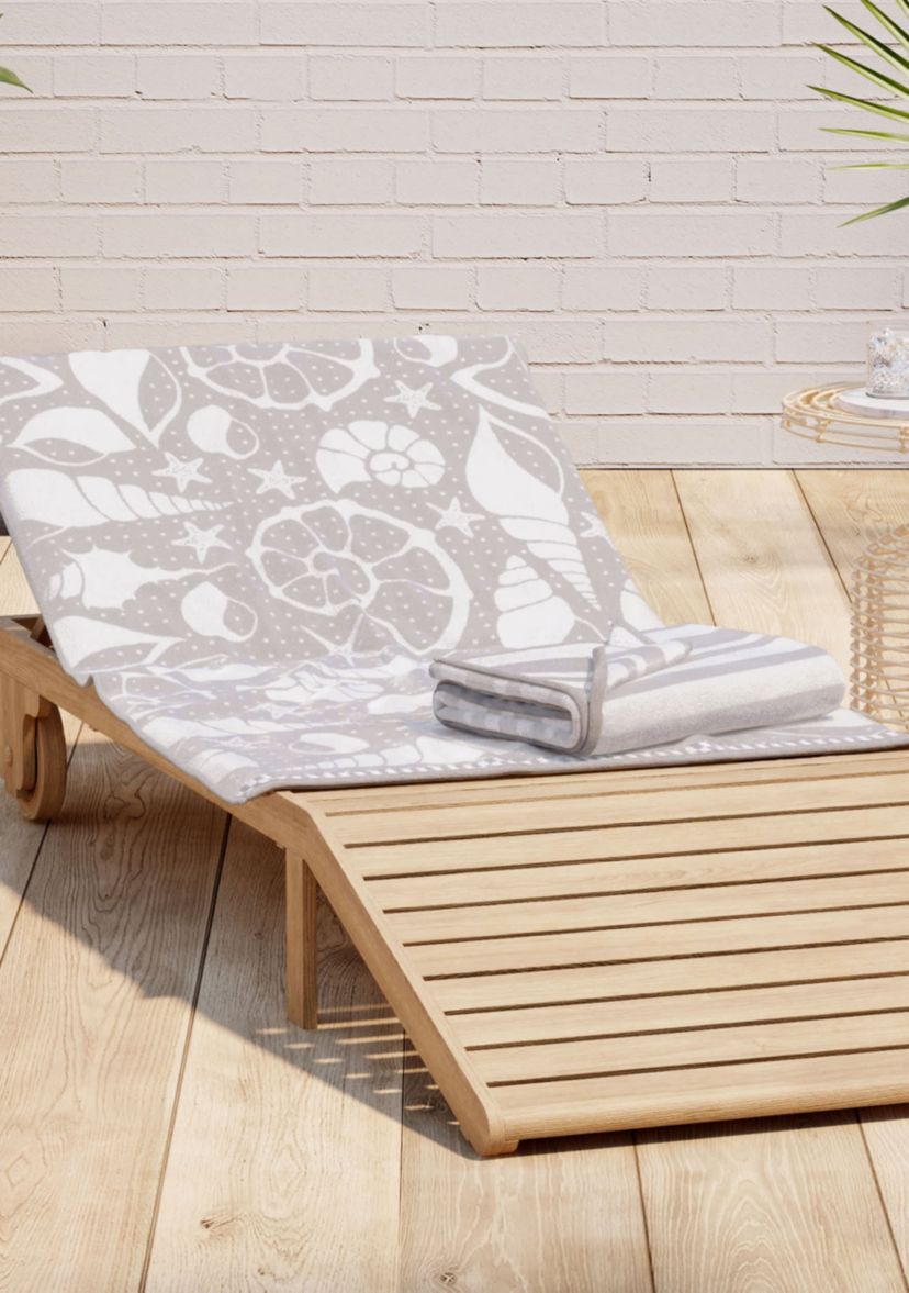 Cotton Printed Beach Towels, 2 Pack