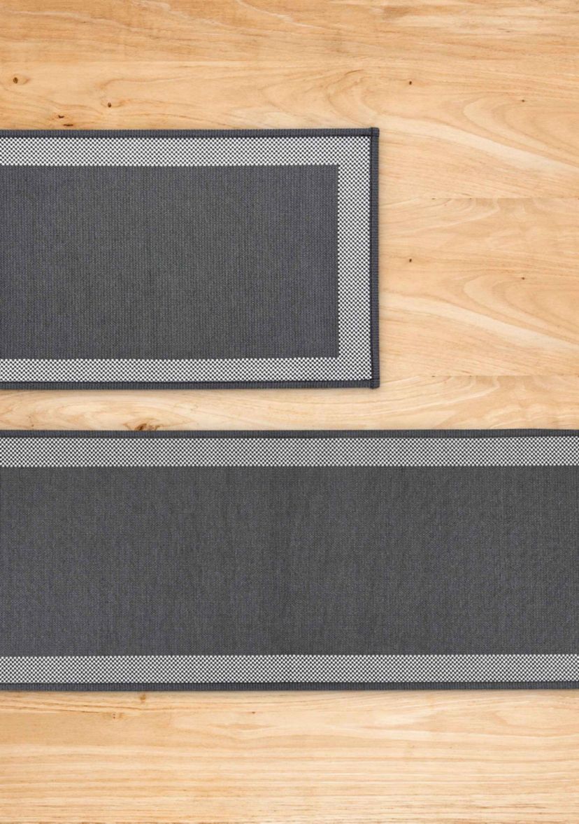 Woven Textured Machine Washable Area Accent Rugs 2-Pack