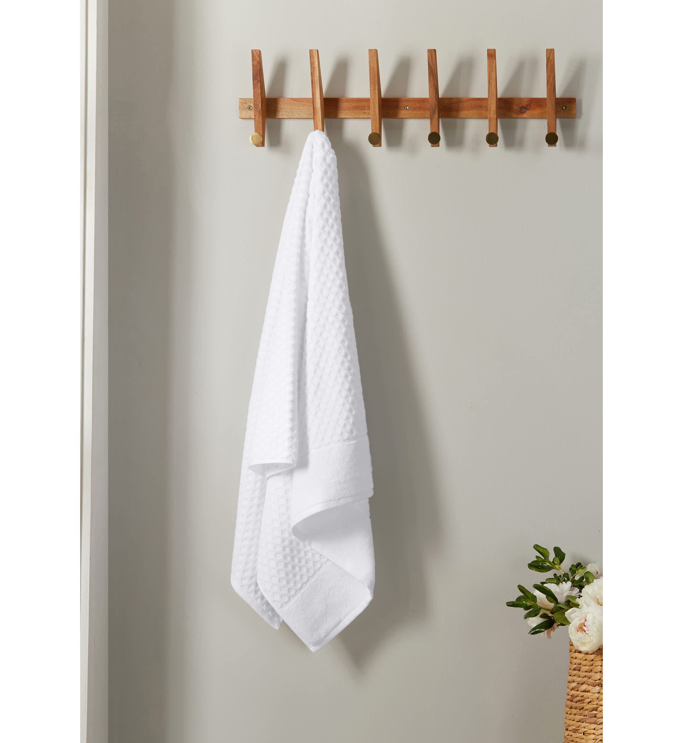 100% Cotton Waffle Diamond 4 Pack Bath Towels
