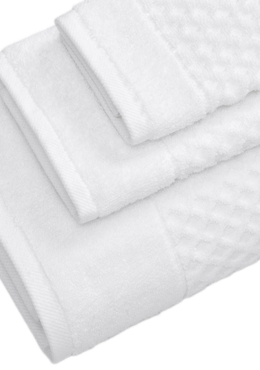 100% Cotton Waffle Diamond 4 Pack Bath Towels
