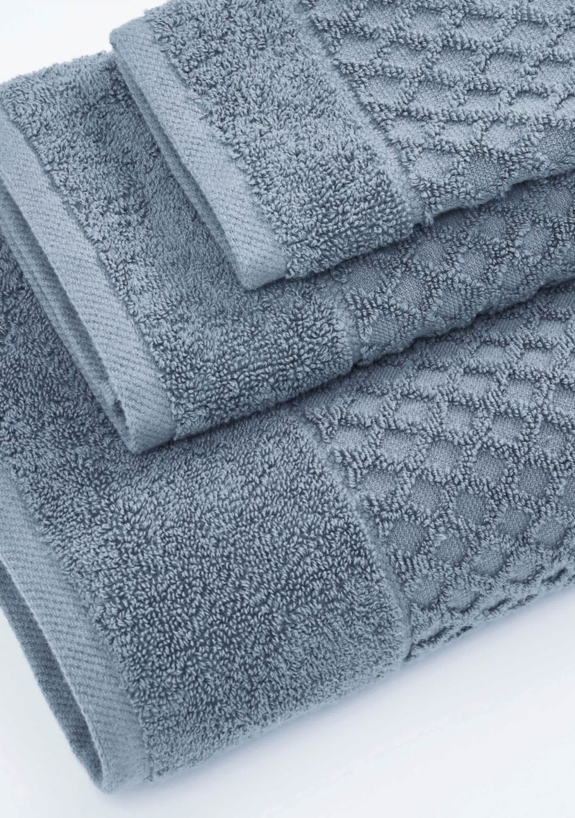 100% Cotton Waffle Diamond 4 Pack Bath Towels