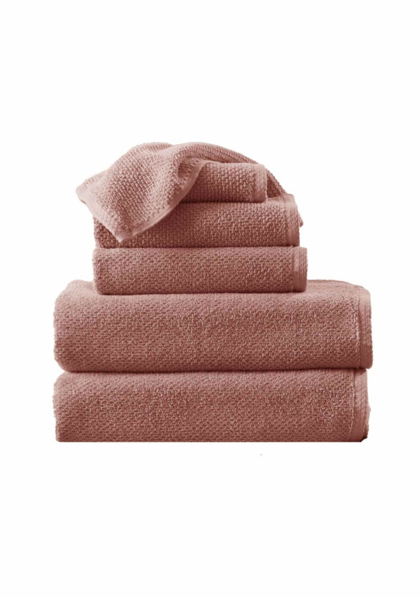 100% Cotton Textured 6-Piece Towel Set
