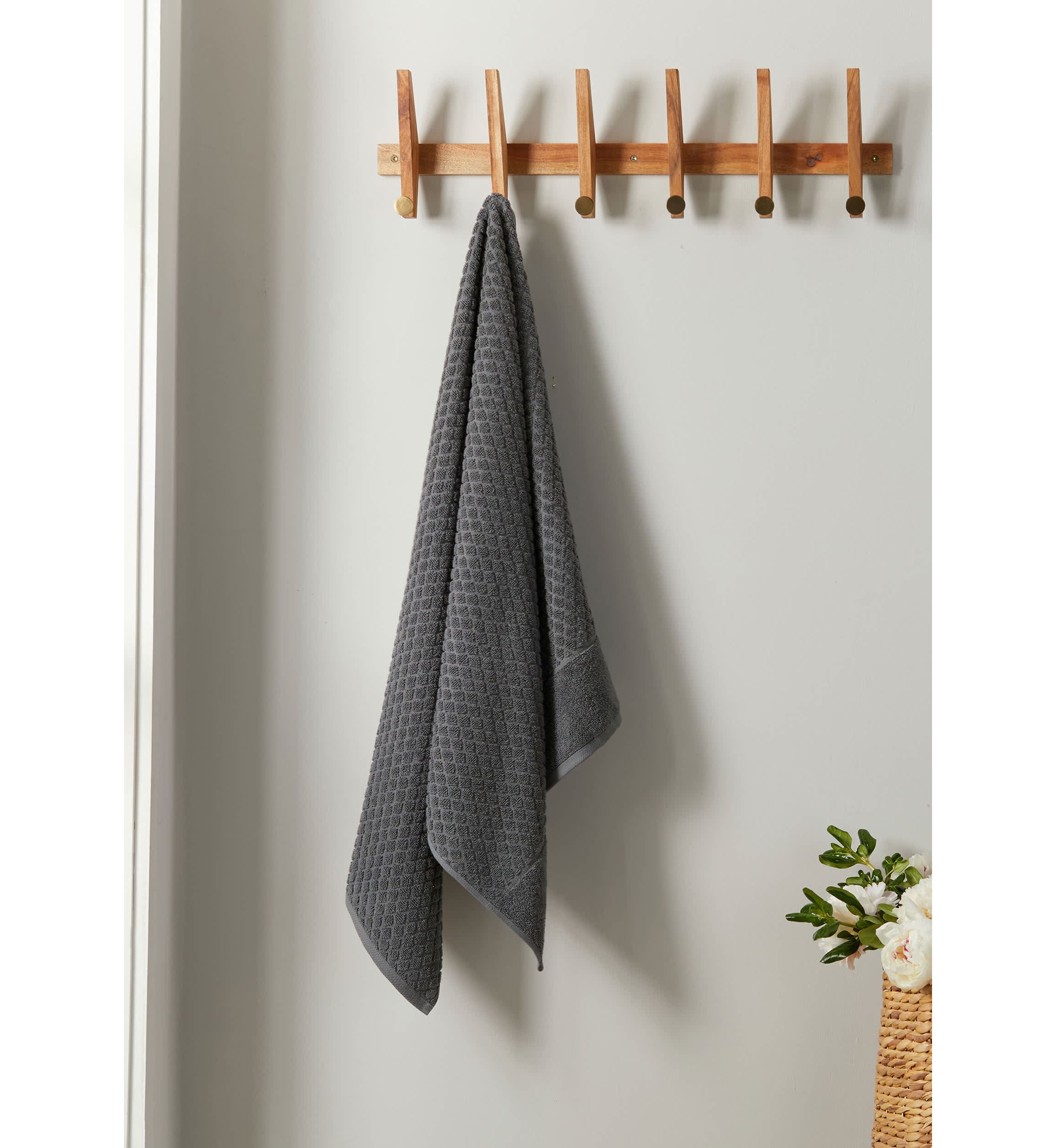 100% Cotton Waffle Diamond Bath Towel