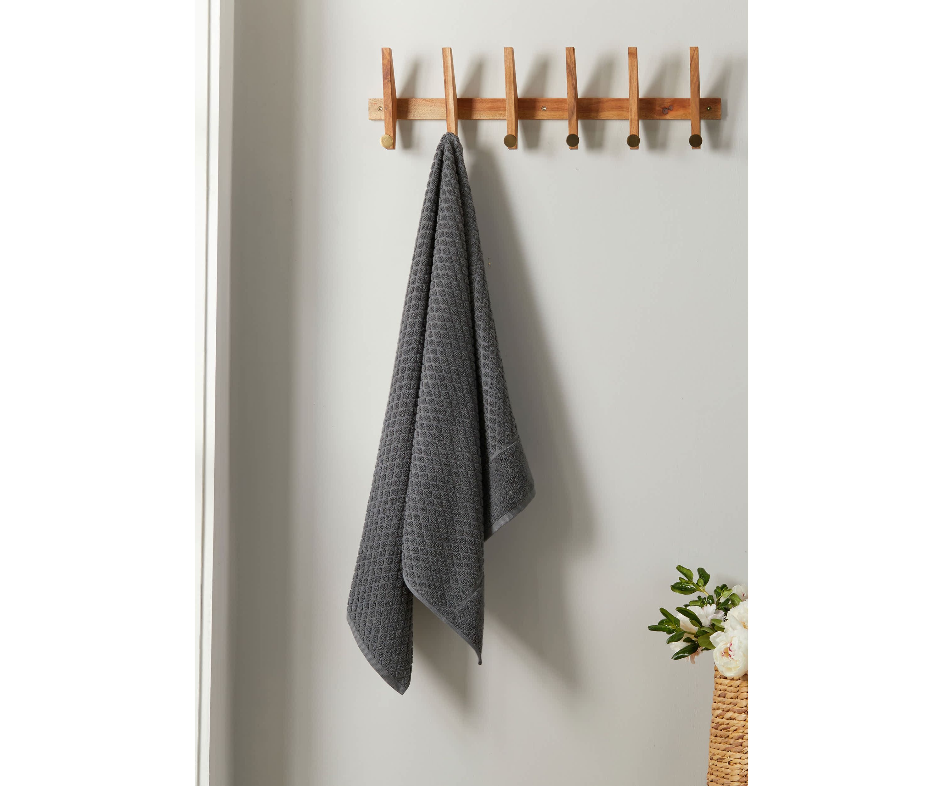 100% Cotton Waffle Diamond Bath Towel