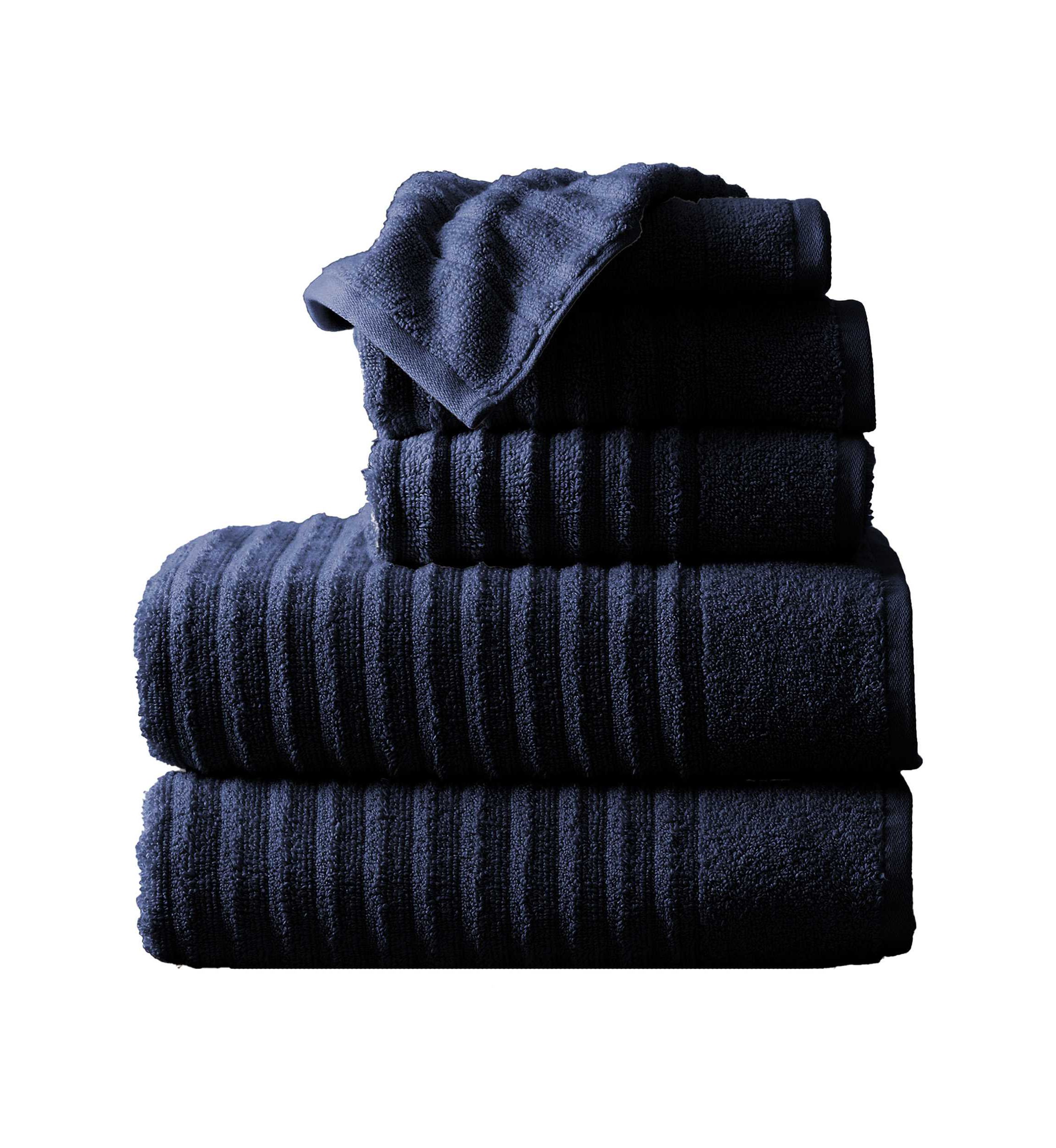 100% Cotton Ribbed 6-Piece Towel Set