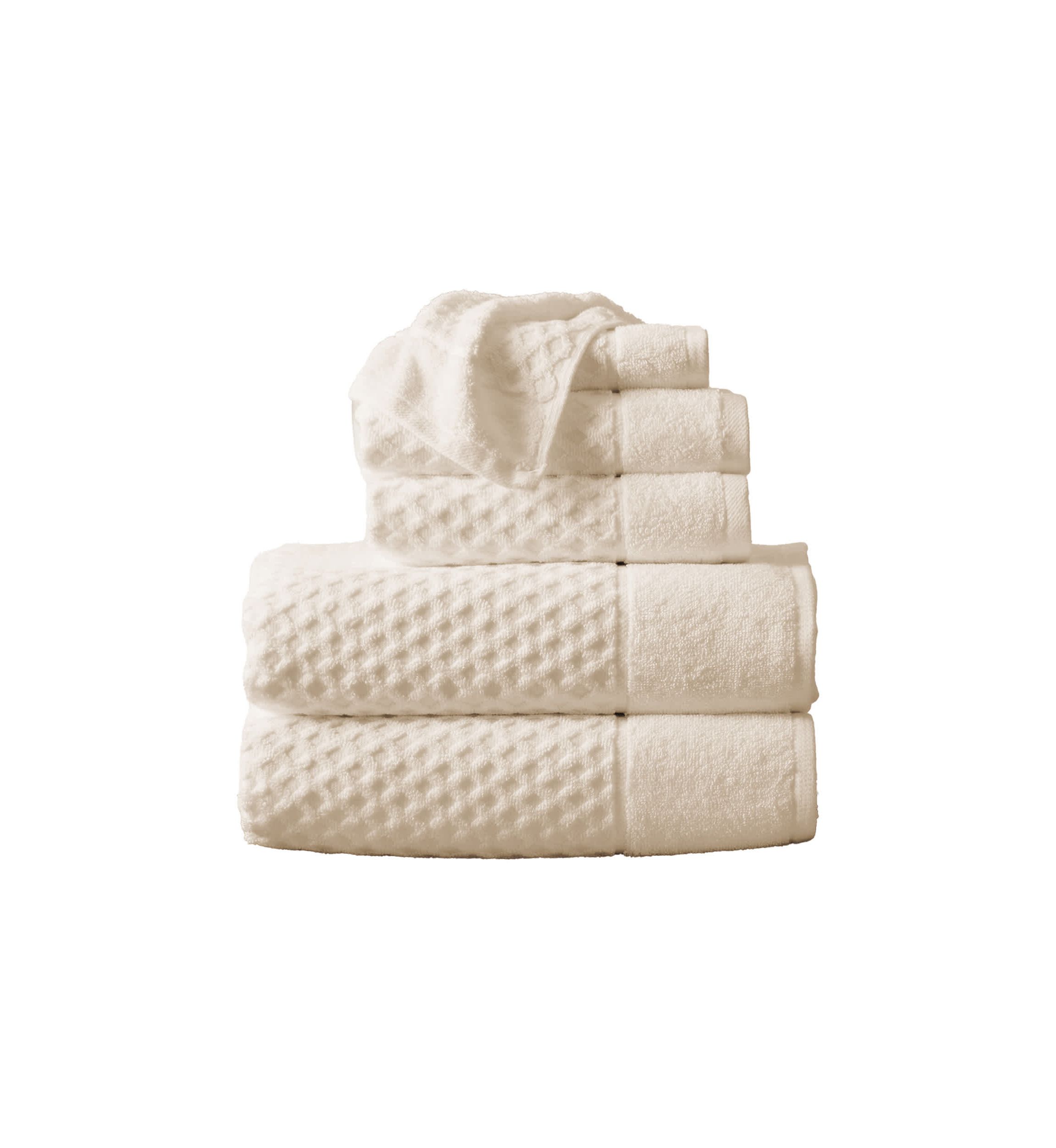 100% Cotton Waffle Diamond 6-Piece Towel Set