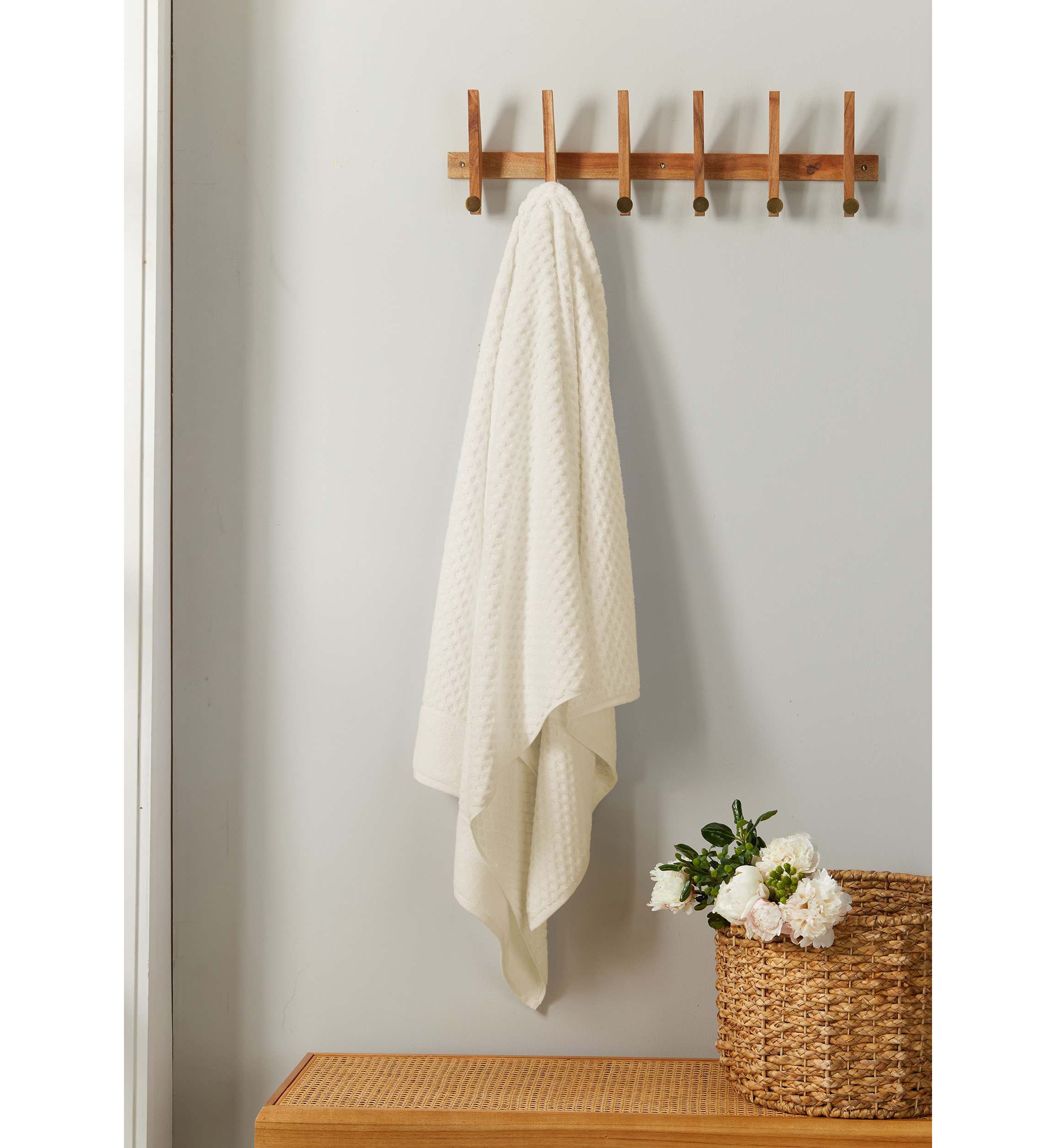 100% Cotton Waffle Diamond 6-Piece Towel Set