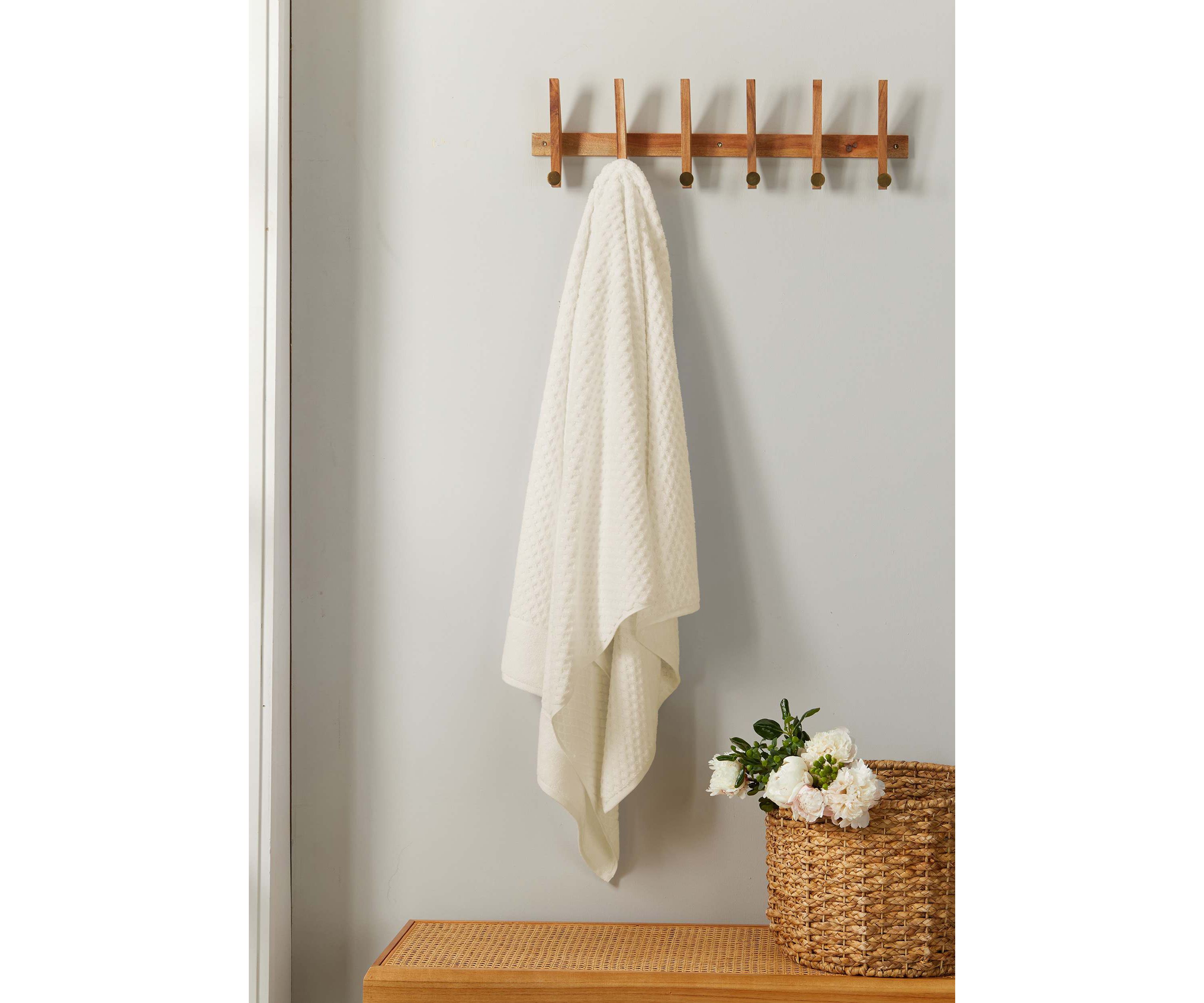 100% Cotton Waffle Diamond 6-Piece Towel Set