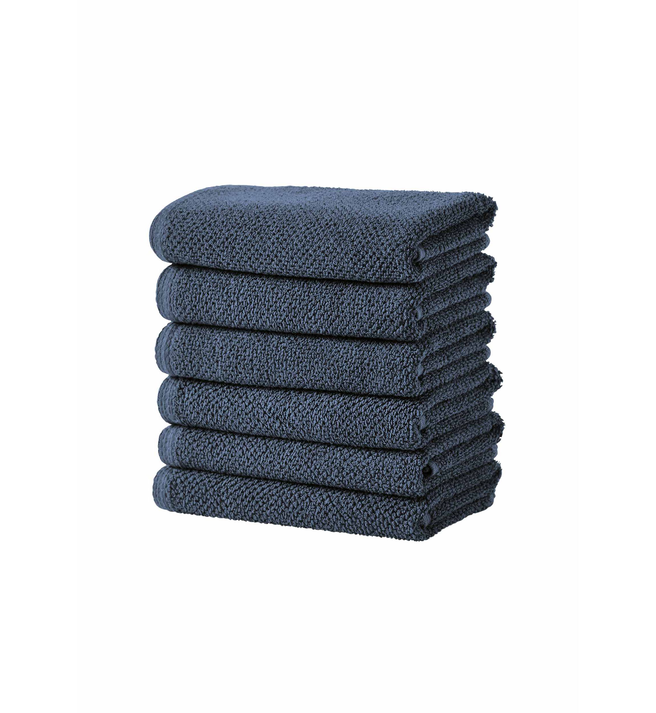 100% Cotton Textured 6 Pack Hand Towels