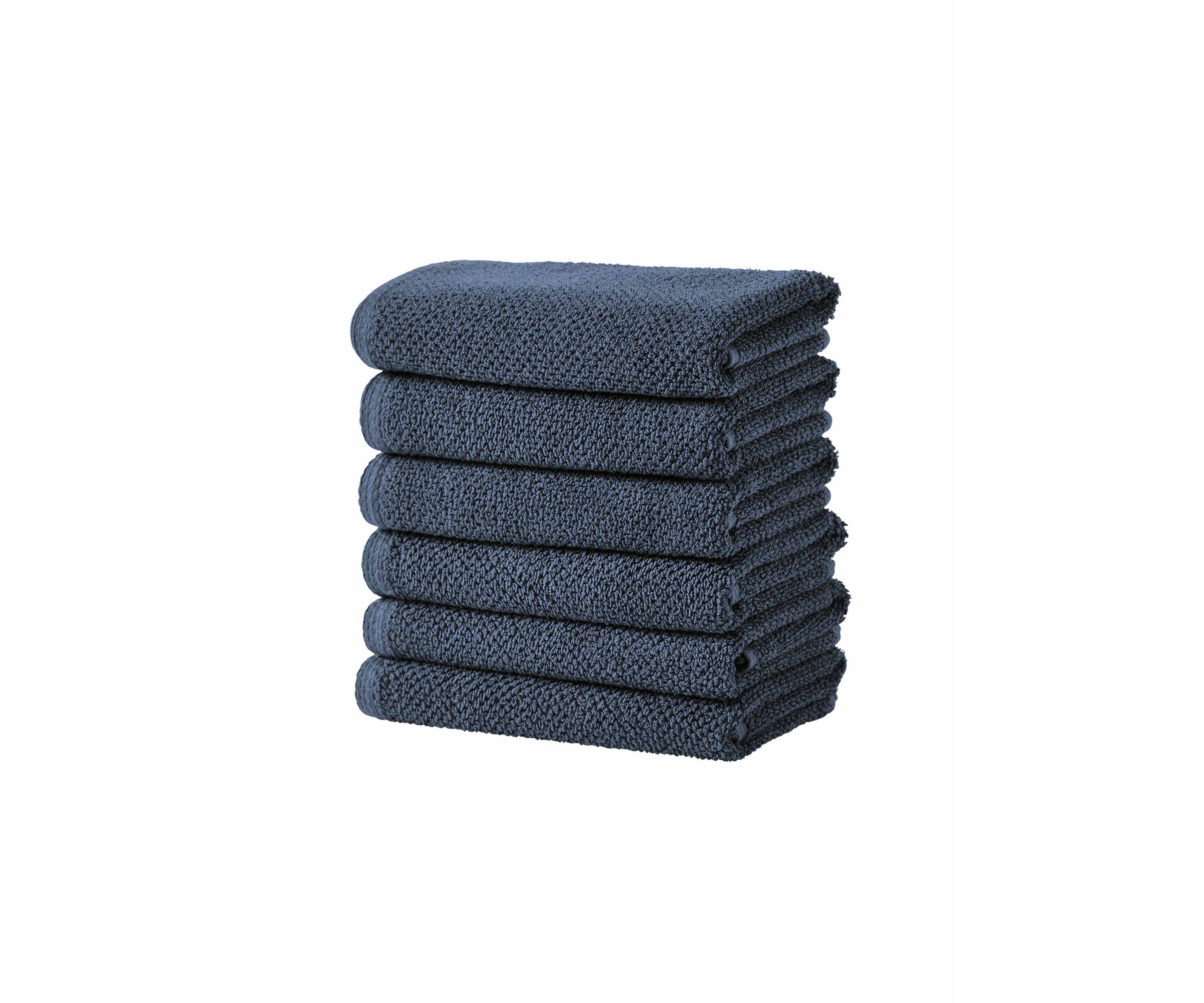 100% Cotton Textured 6 Pack Hand Towels