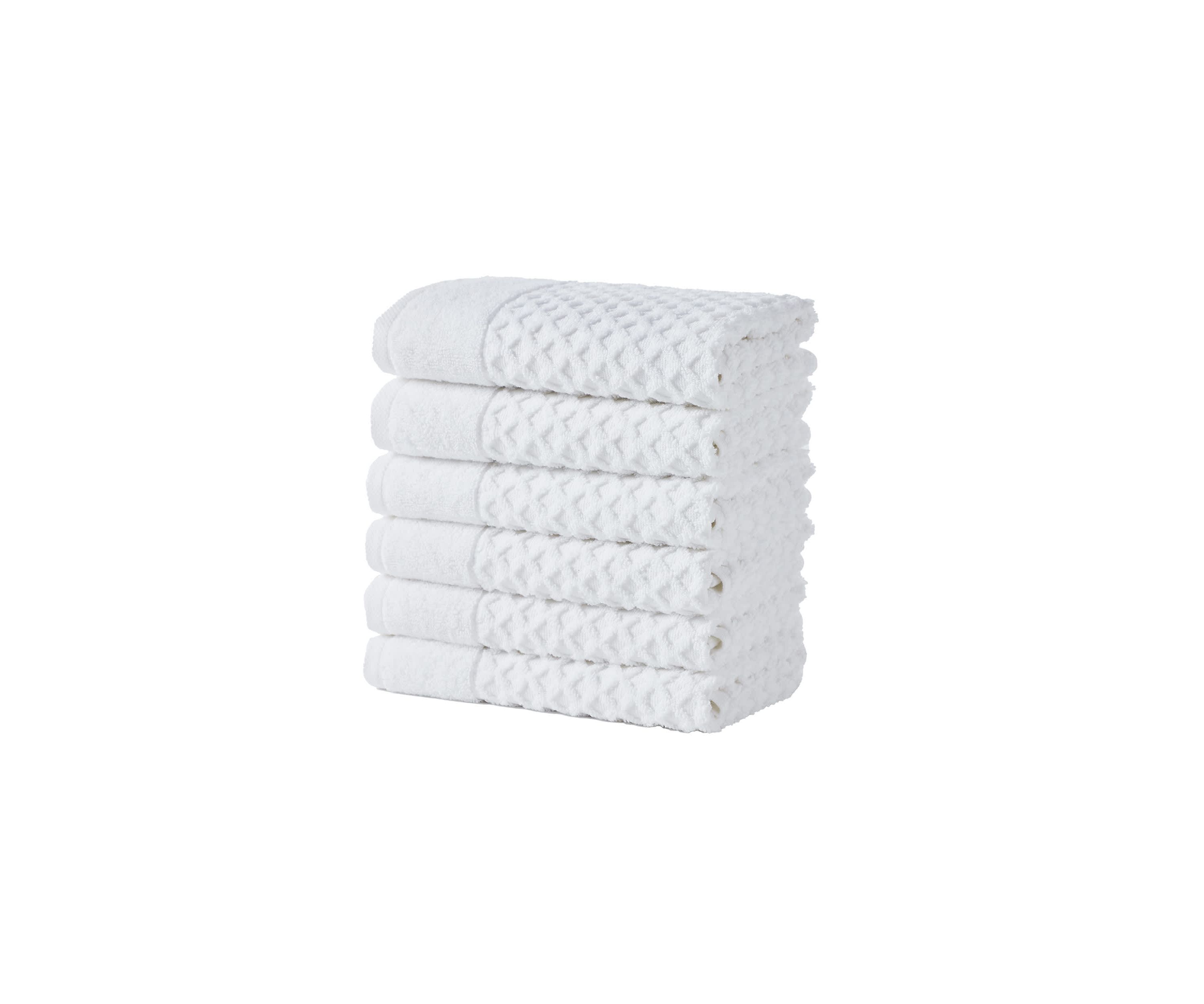 100% Cotton Waffle Diamond 6 Pack Hand Towel