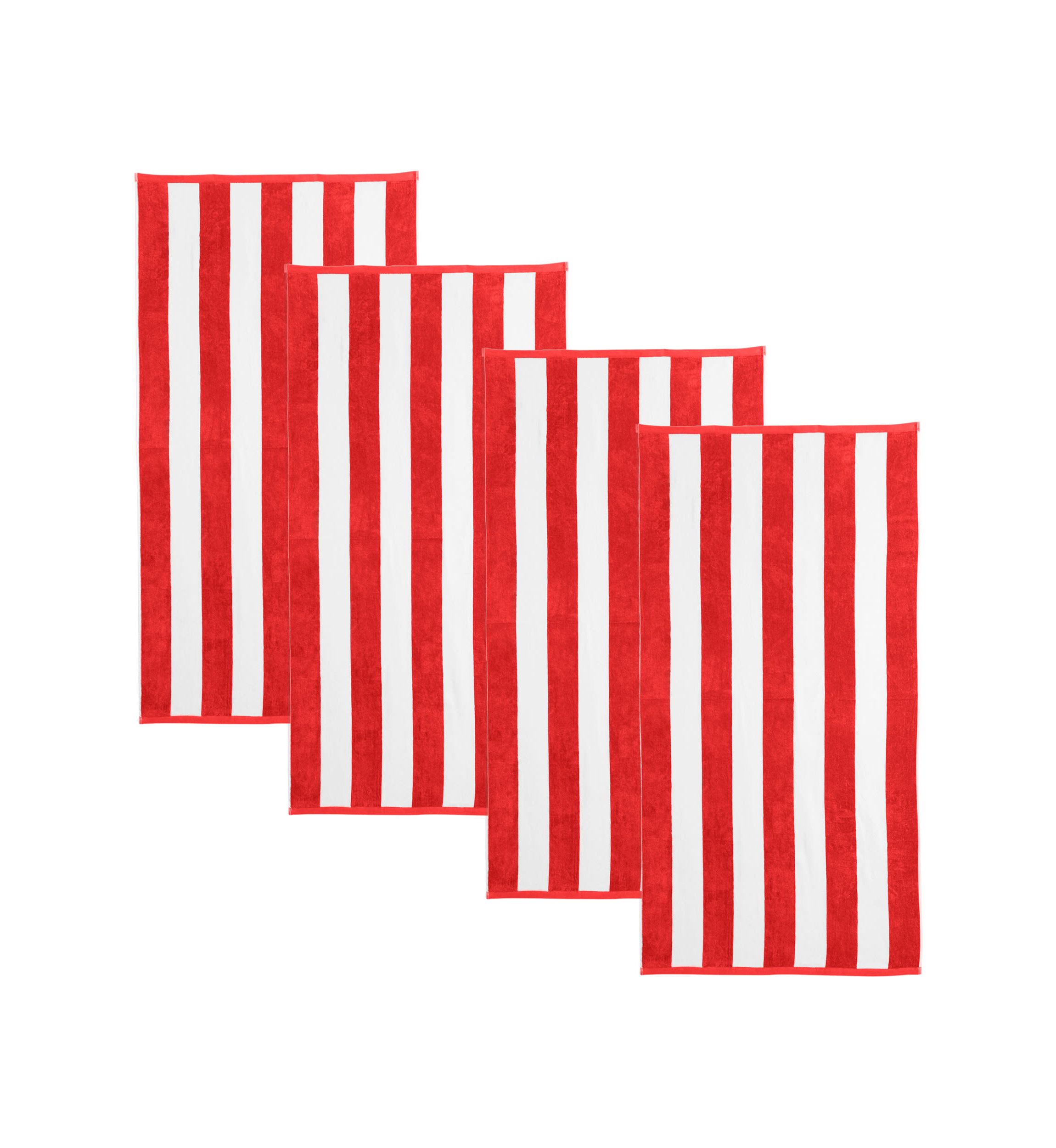 Cotton Cabana Beach Towels, 4 Pack