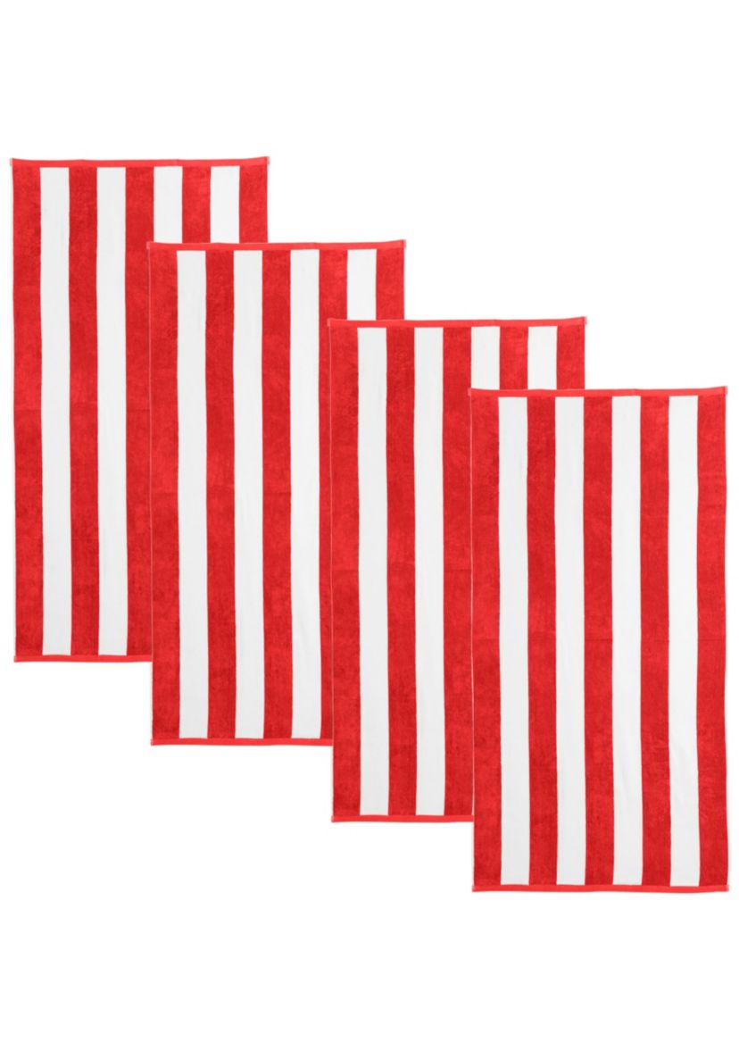 Cotton Cabana Beach Towels, 4 Pack