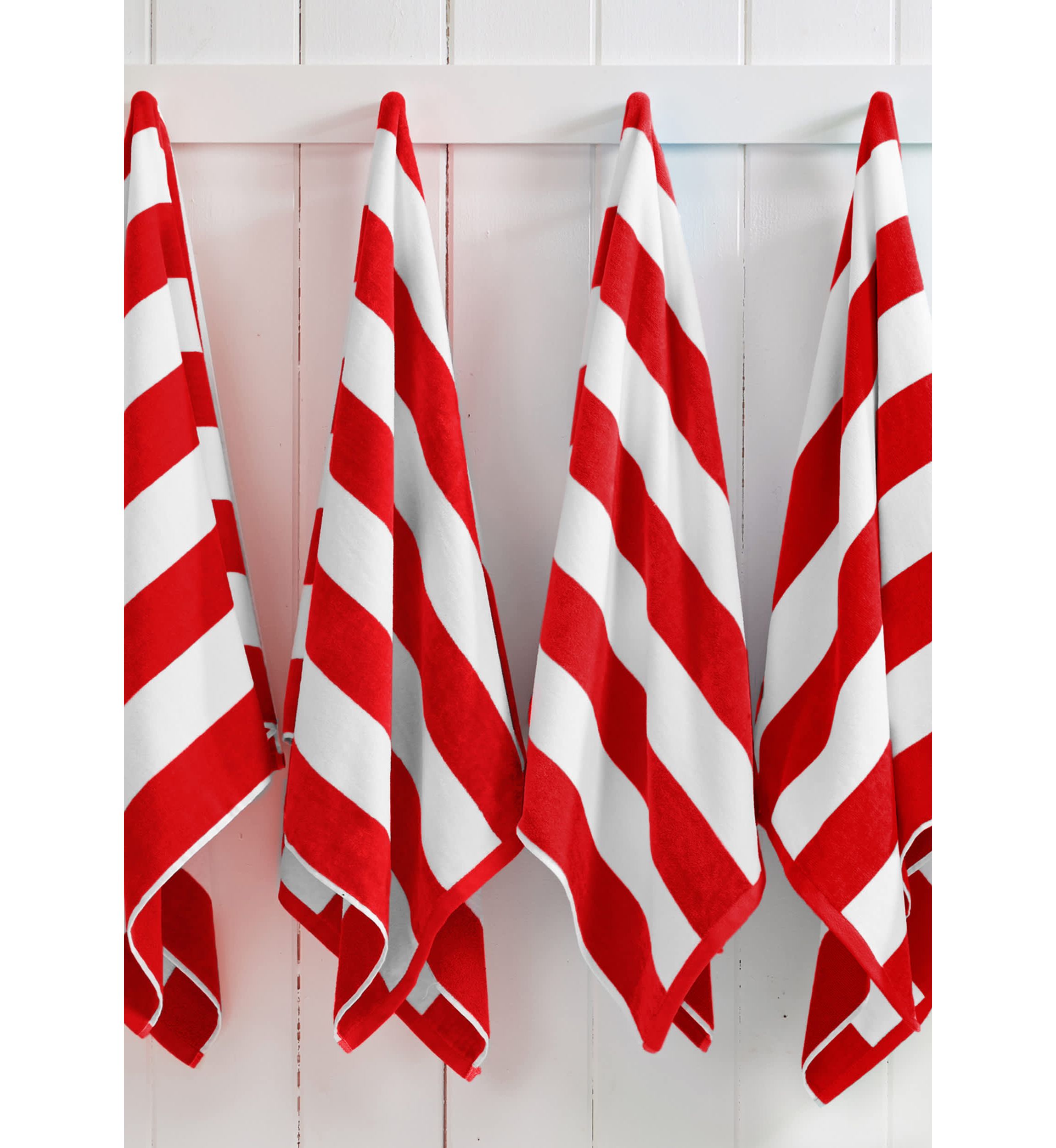 Cotton Cabana Beach Towels, 4 Pack