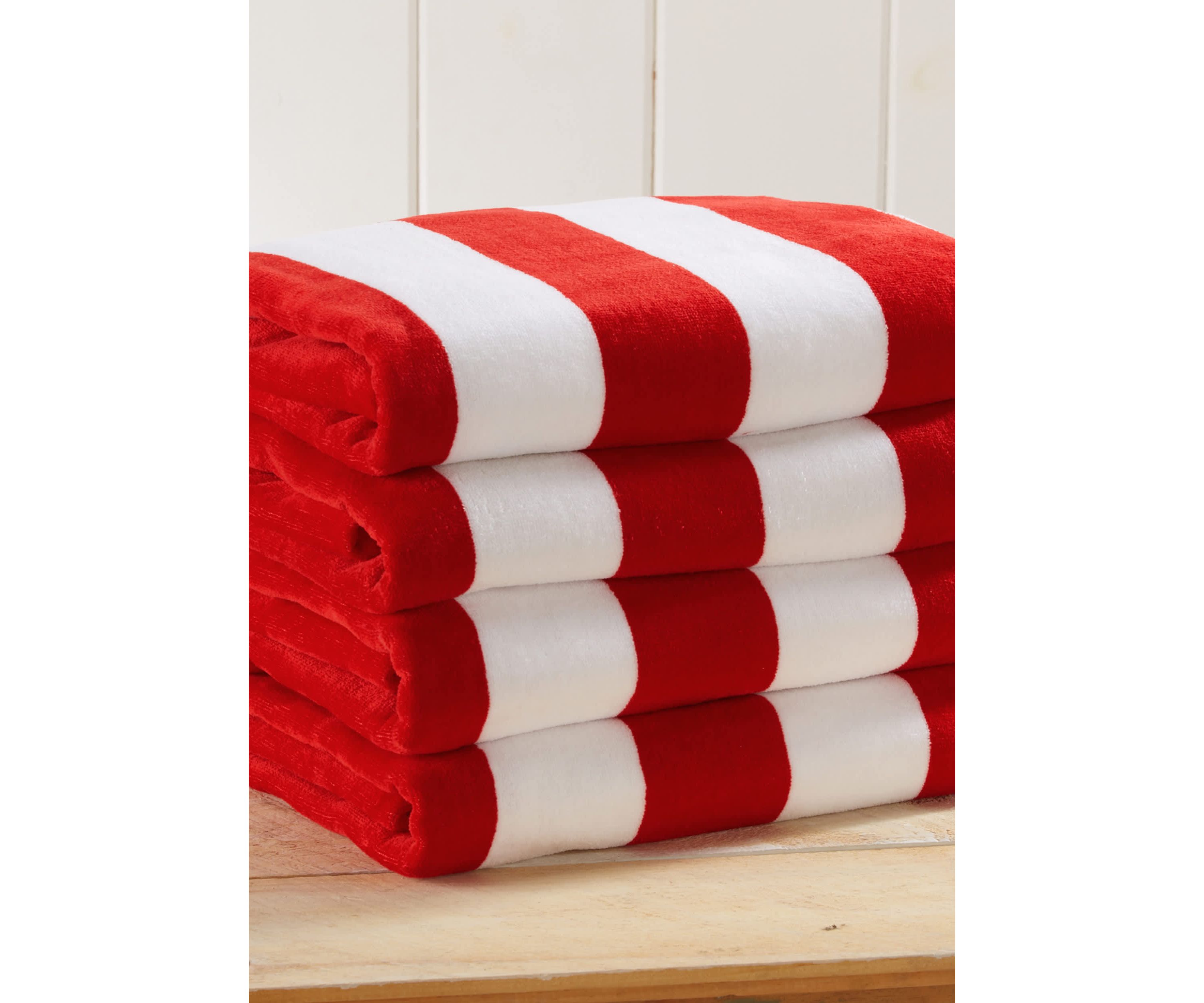 Cotton Cabana Beach Towels, 4 Pack