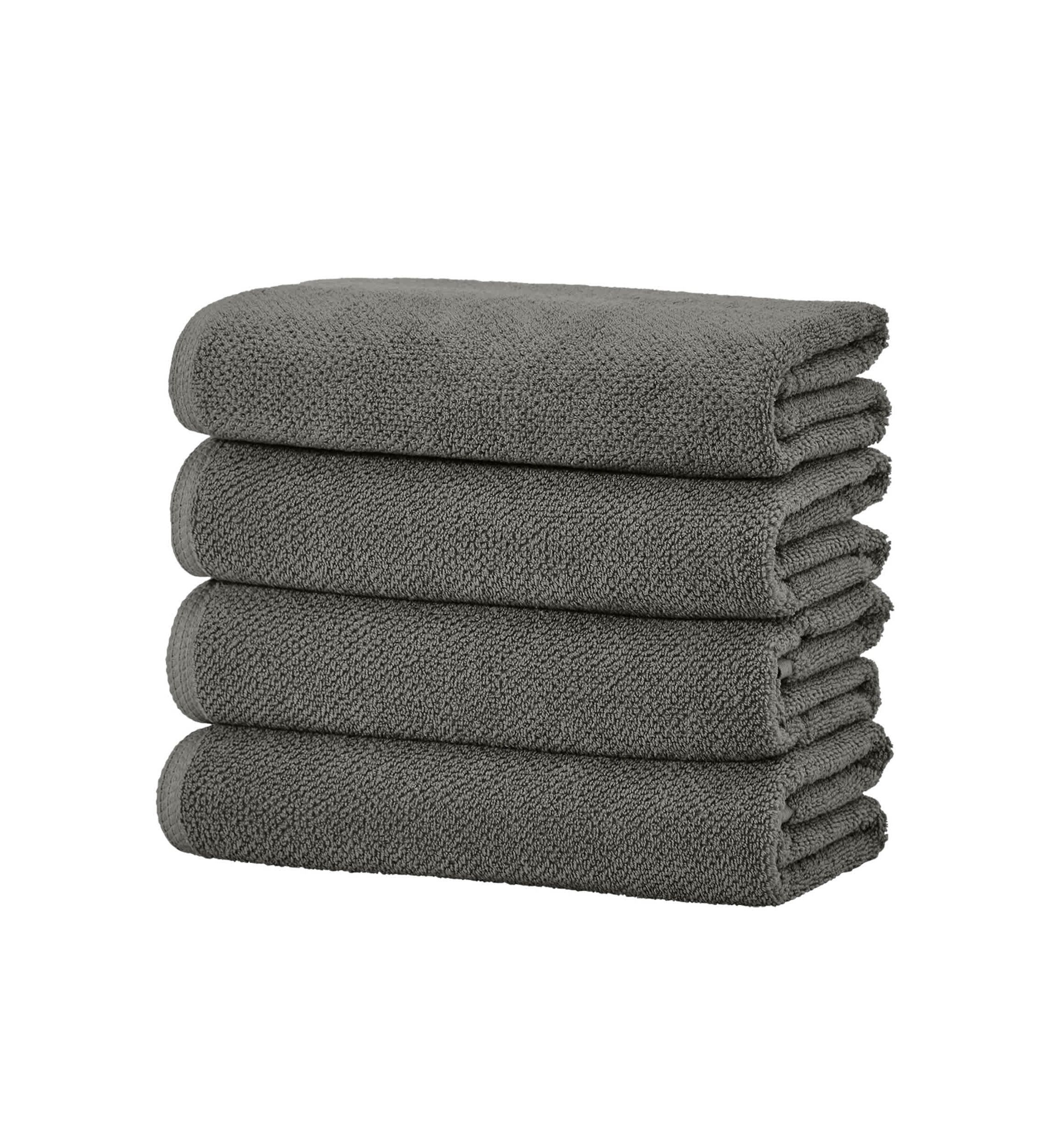100% Cotton Textured 4 Pack Bath Towels