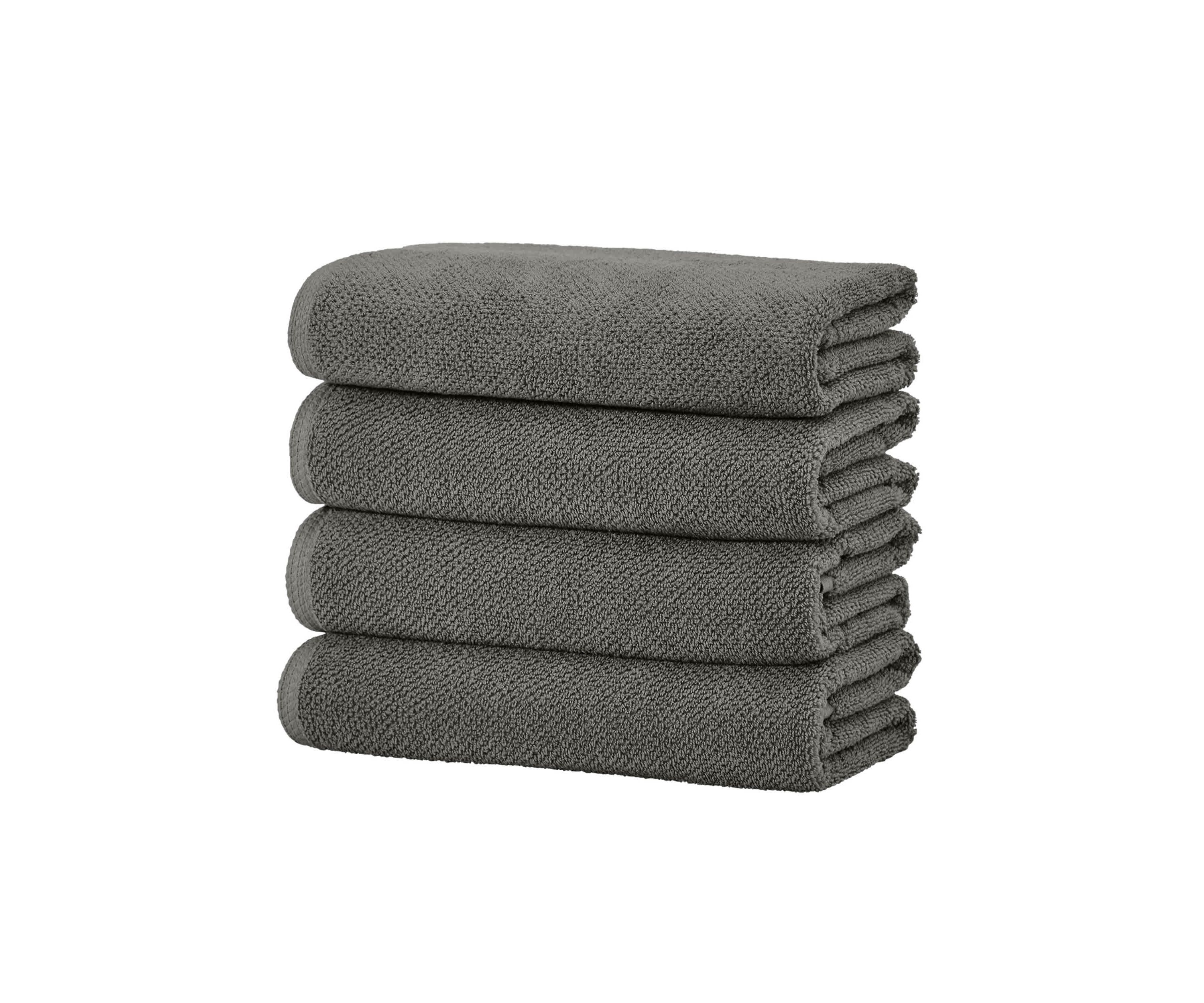 100% Cotton Textured 4 Pack Bath Towels
