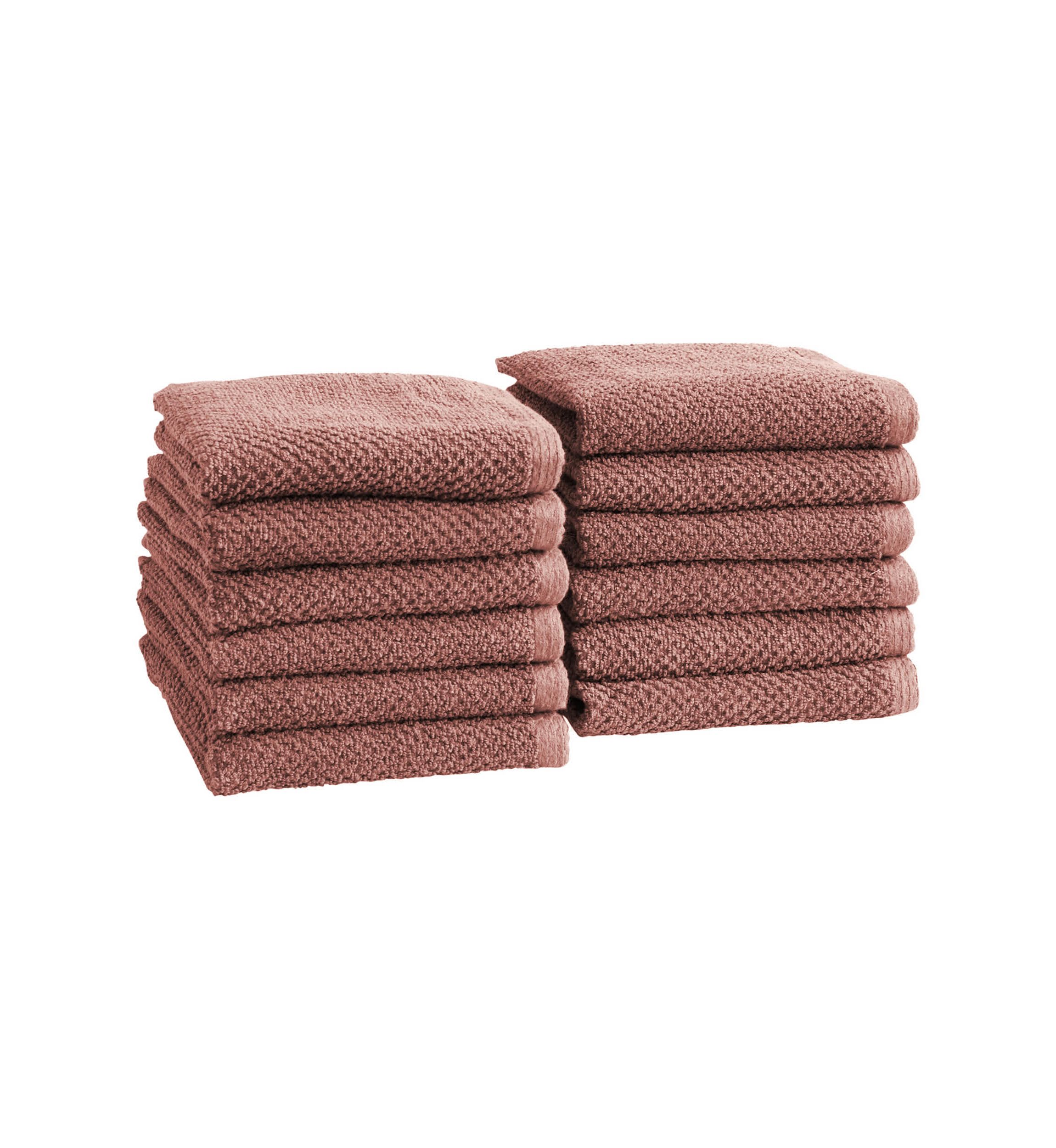100% Cotton Textured 12 Pack Washcloth Set