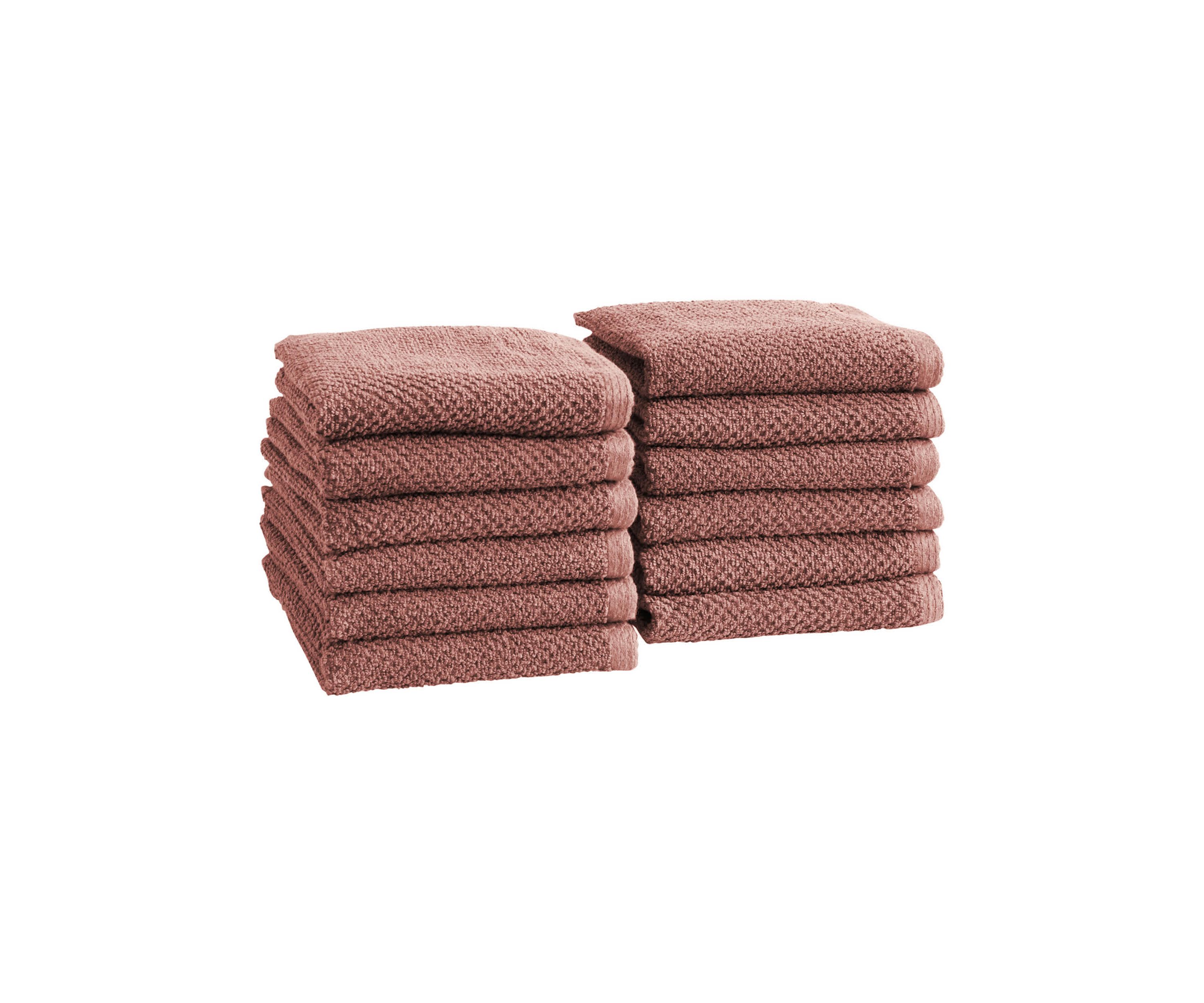 100% Cotton Textured 12 Pack Washcloth Set