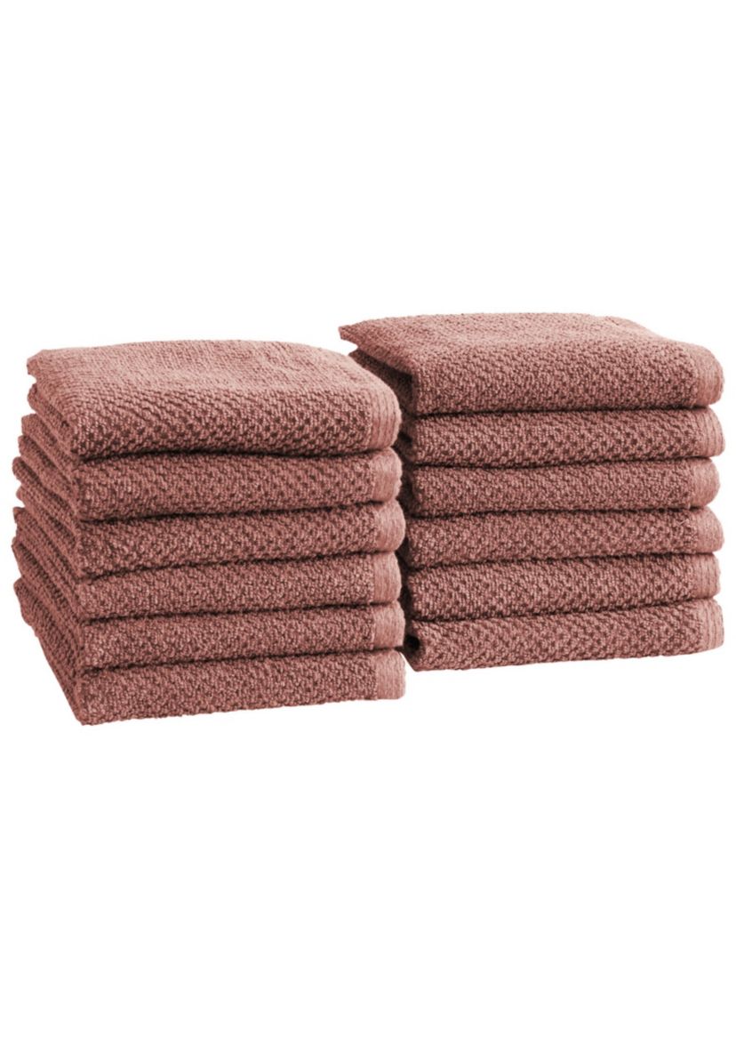 100% Cotton Textured 12 Pack Washcloth Set