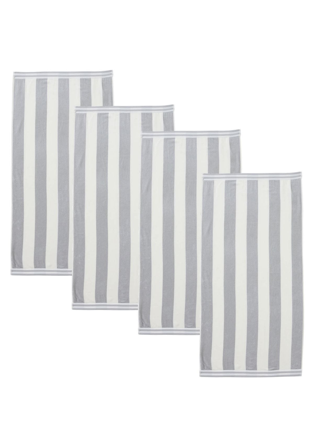 100% Cotton Cabana Beach Towel, 4 Pack