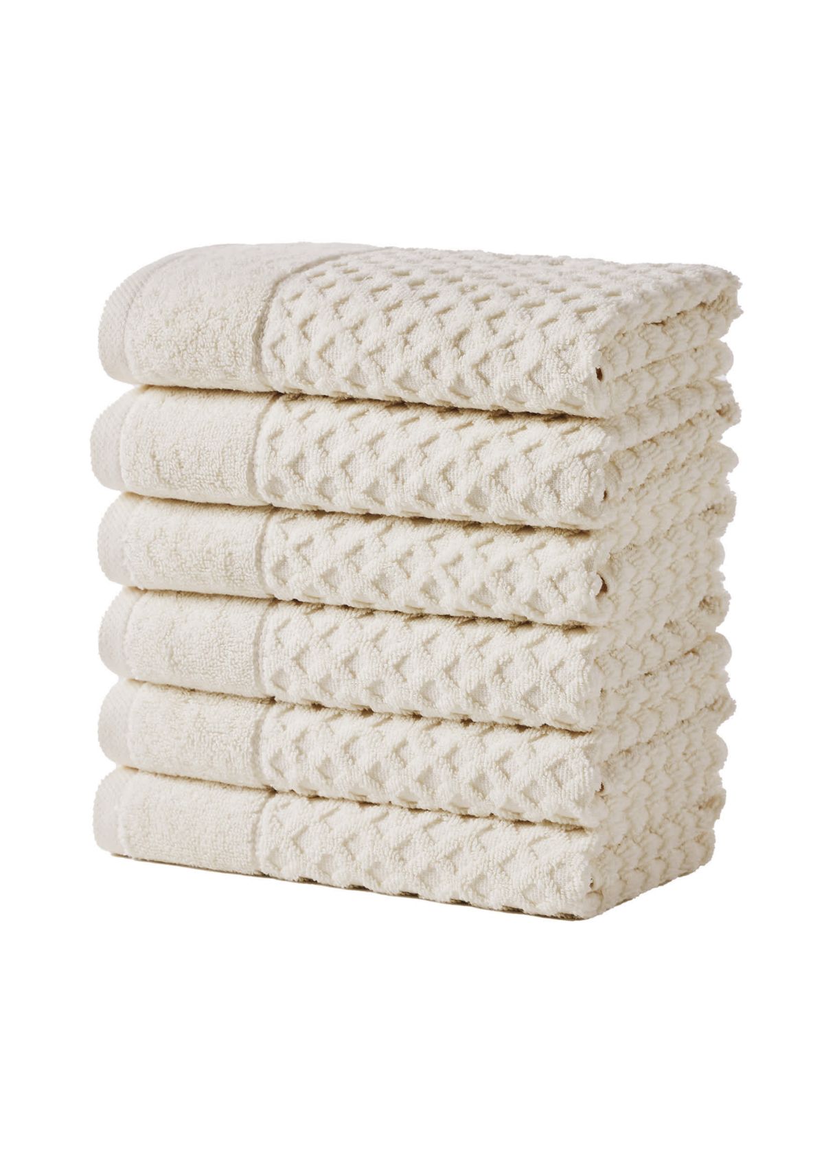 100% Cotton Waffle Diamond 4 Pack Hand Towel