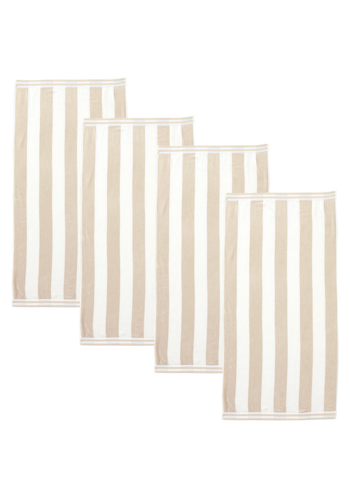 100% Cotton Cabana Oversized Beach Towel 4 Pack