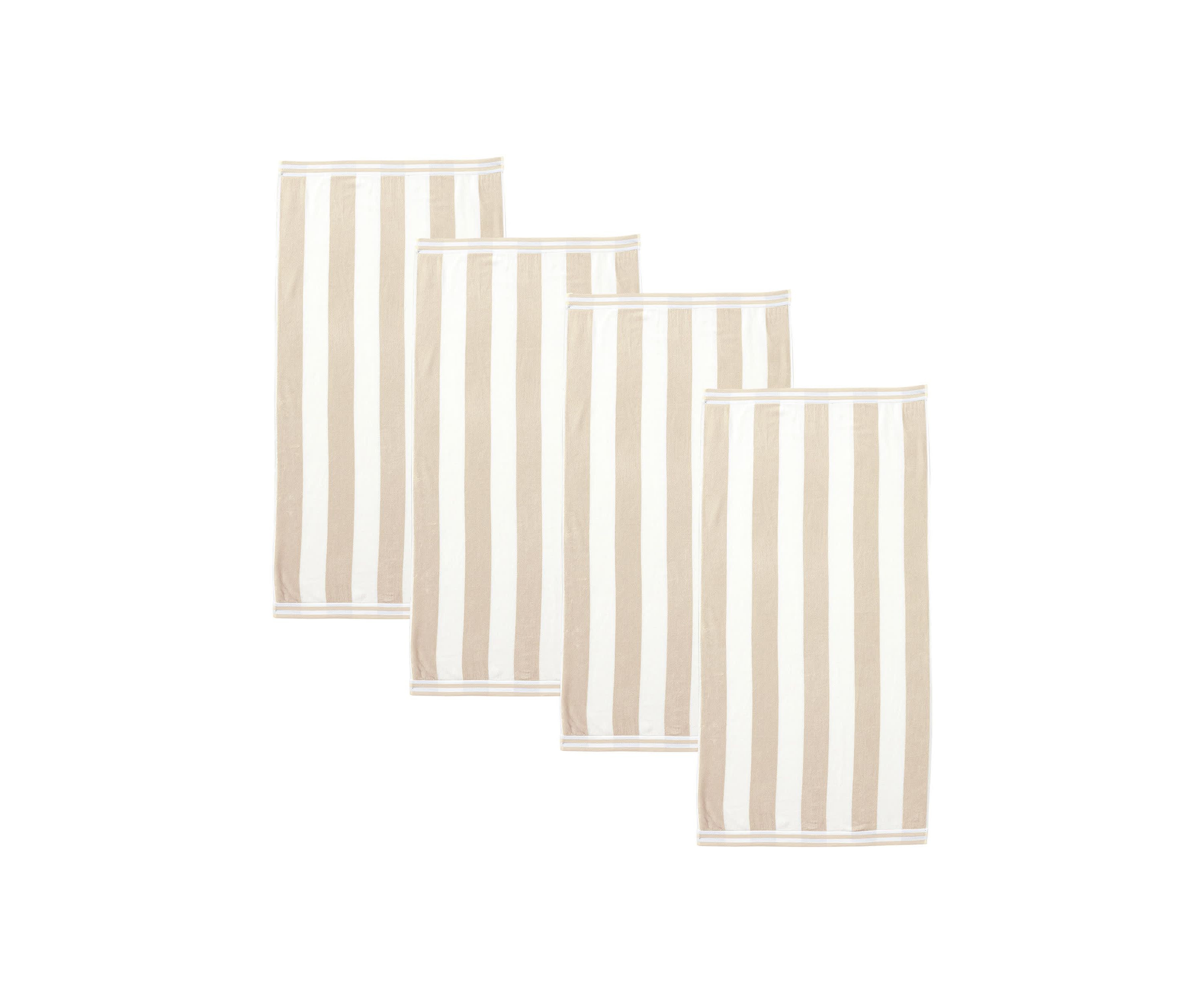 100% Cotton Cabana Oversized Beach Towel 4 Pack