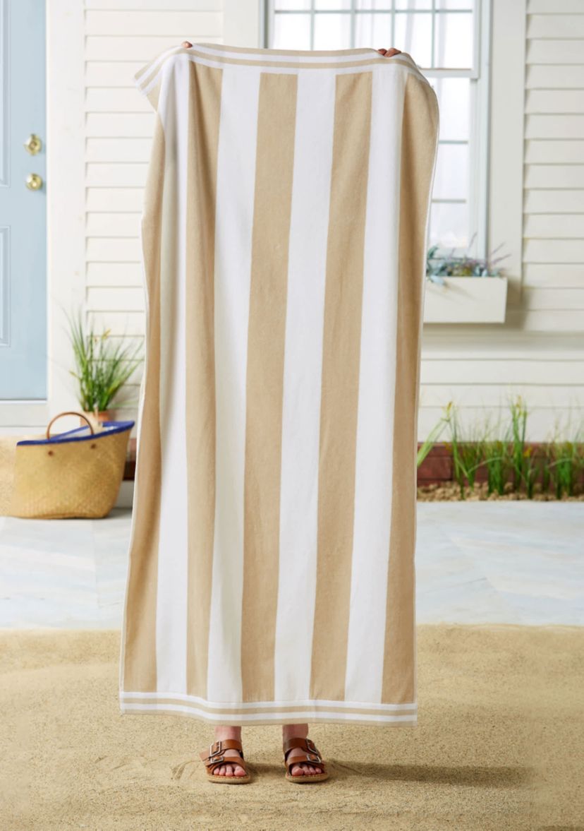 100% Cotton Cabana Oversized Beach Towel 4 Pack