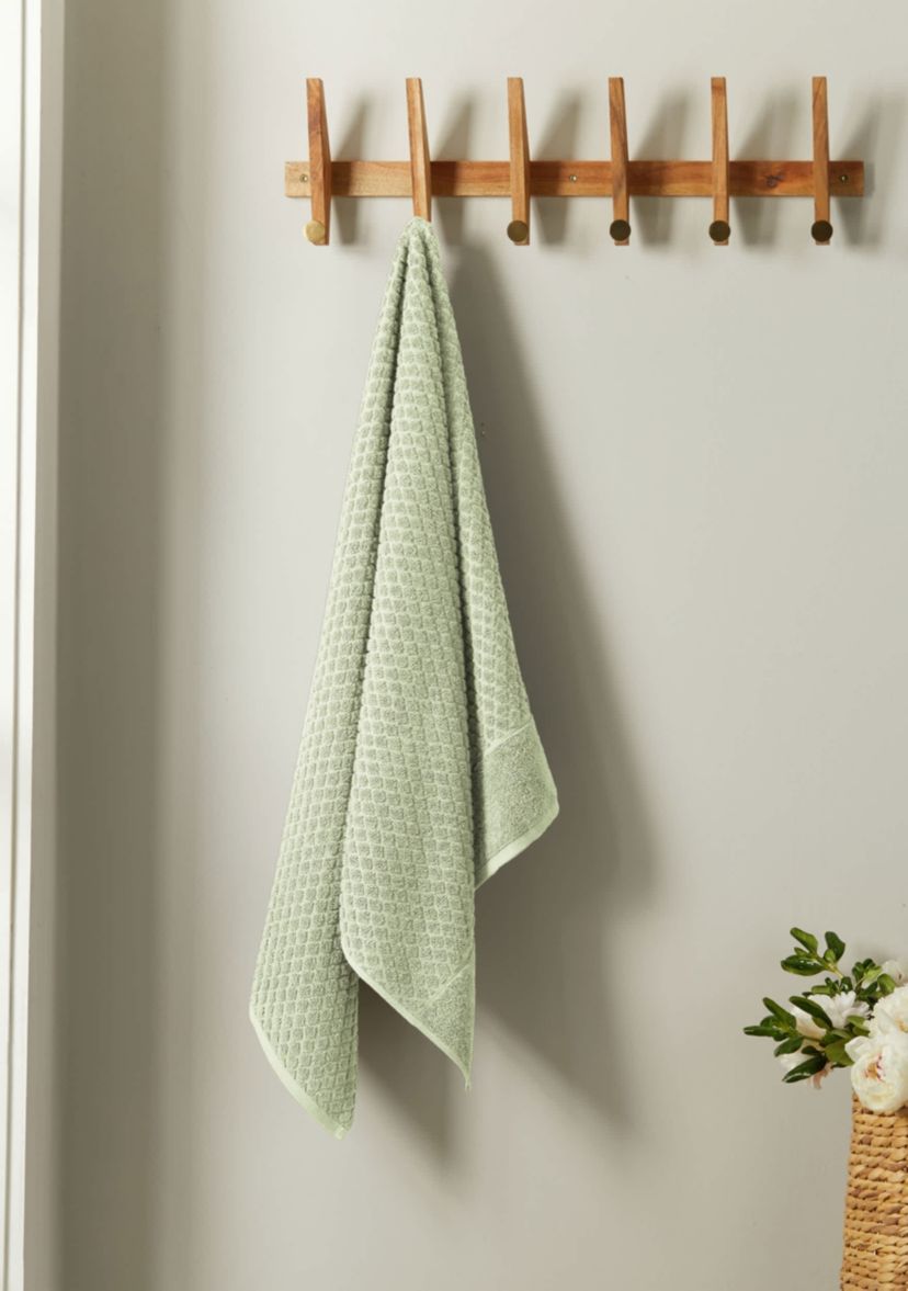 100% Cotton Waffle Diamond 6 Pack Washcloth Set