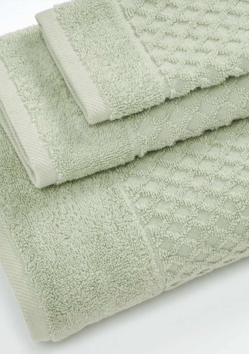 100% Cotton Waffle Diamond 6 Pack Washcloth Set