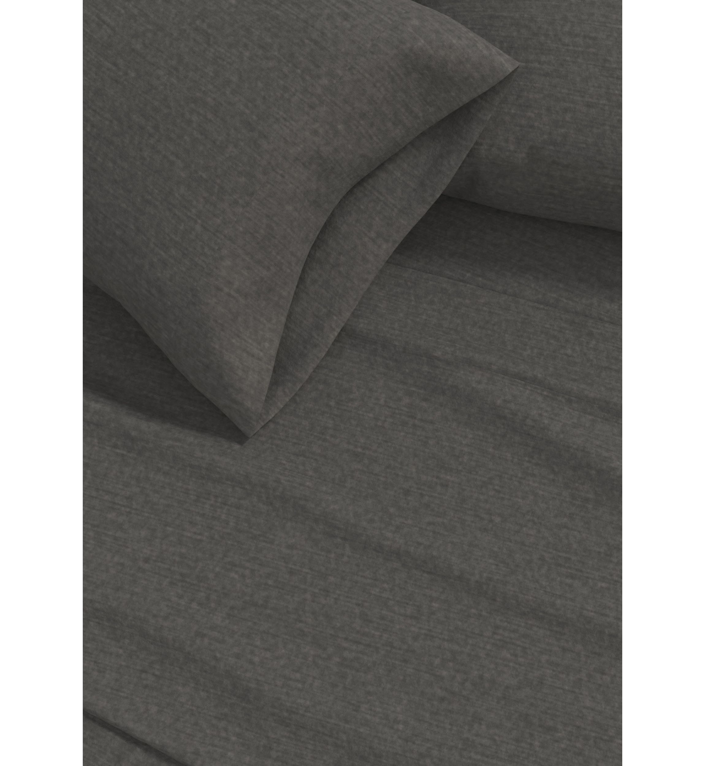 Cotton Blend Double-Brushed Heathered Flannel Bed Sheet Set