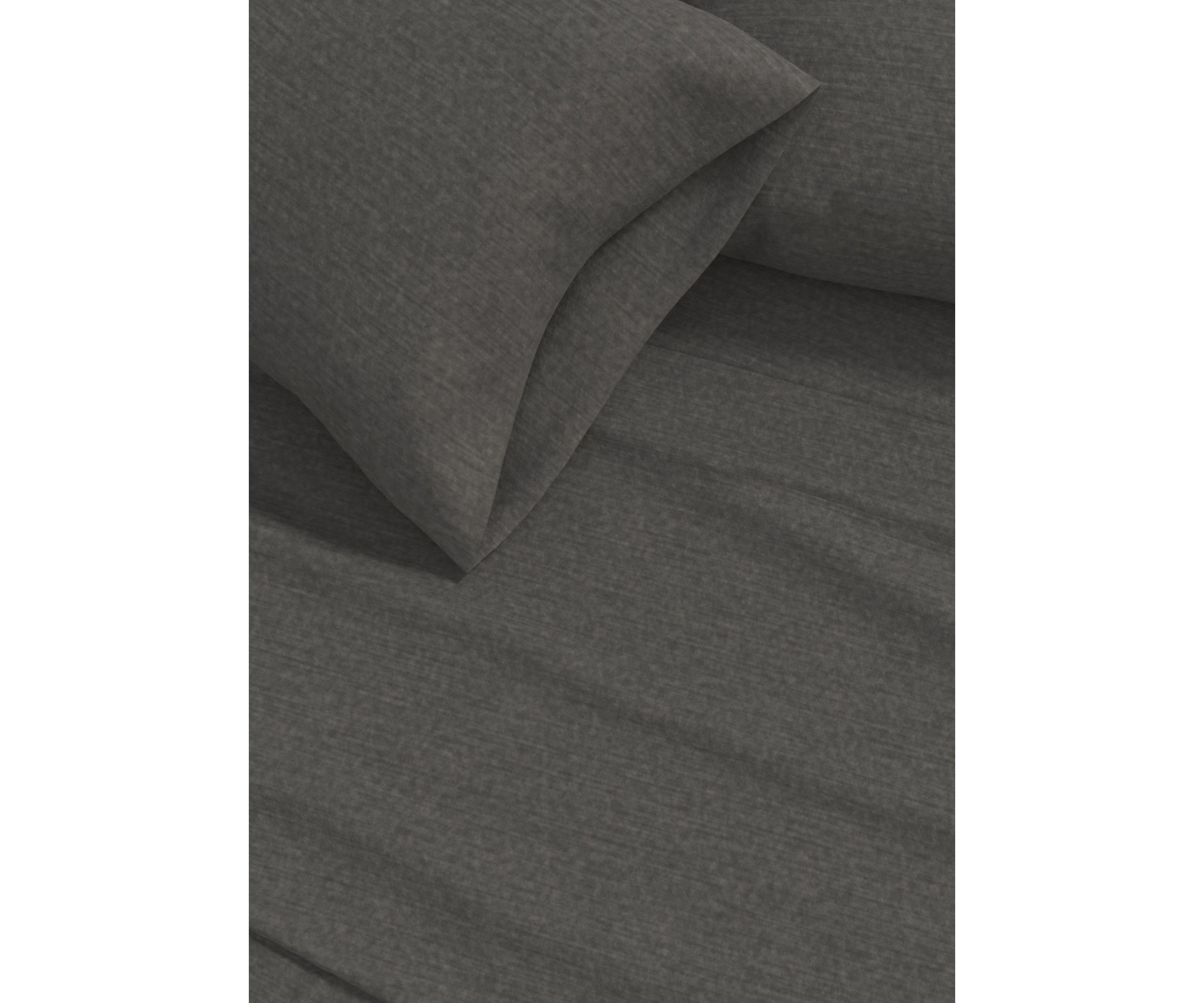 Cotton Blend Double-Brushed Heathered Flannel Bed Sheet Set