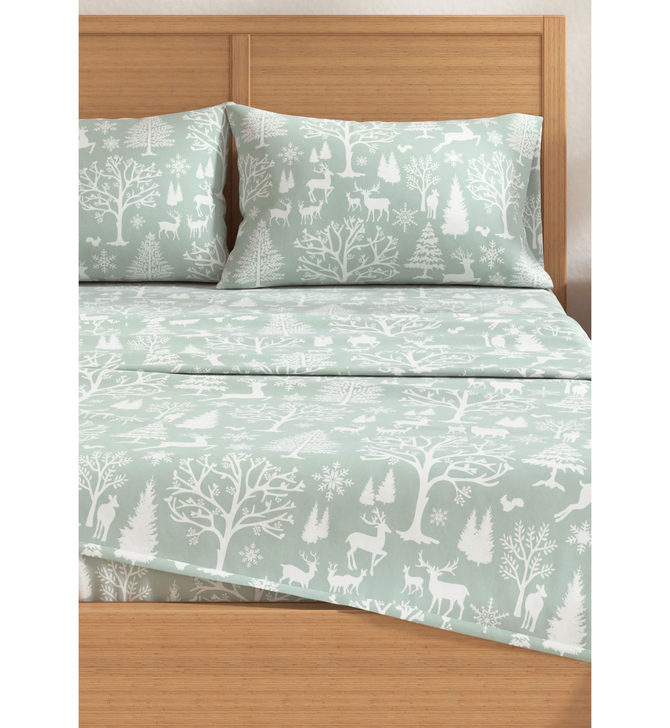 Winter Turkish Cotton Double-Brushed Flannel Bed Sheet Set