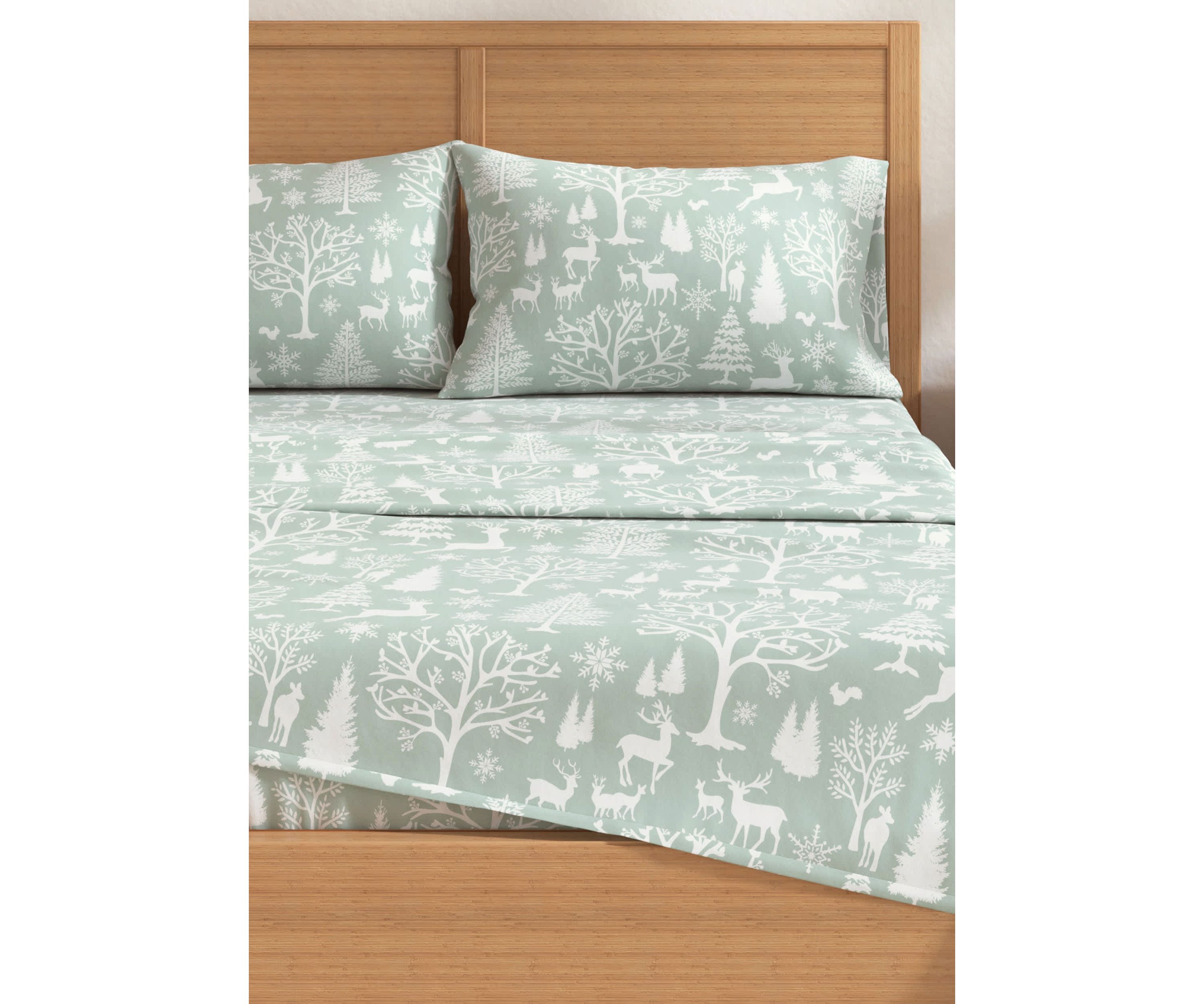Winter Turkish Cotton Double-Brushed Flannel Bed Sheet Set