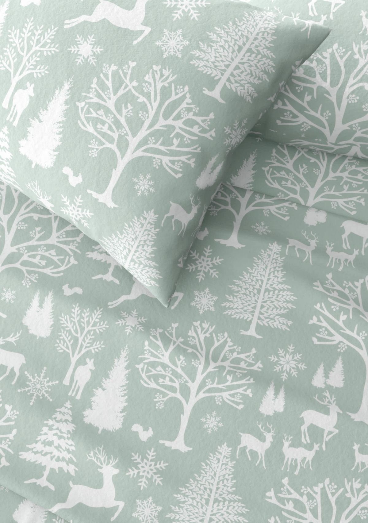 Winter Turkish Cotton Double-Brushed Flannel Bed Sheet Set