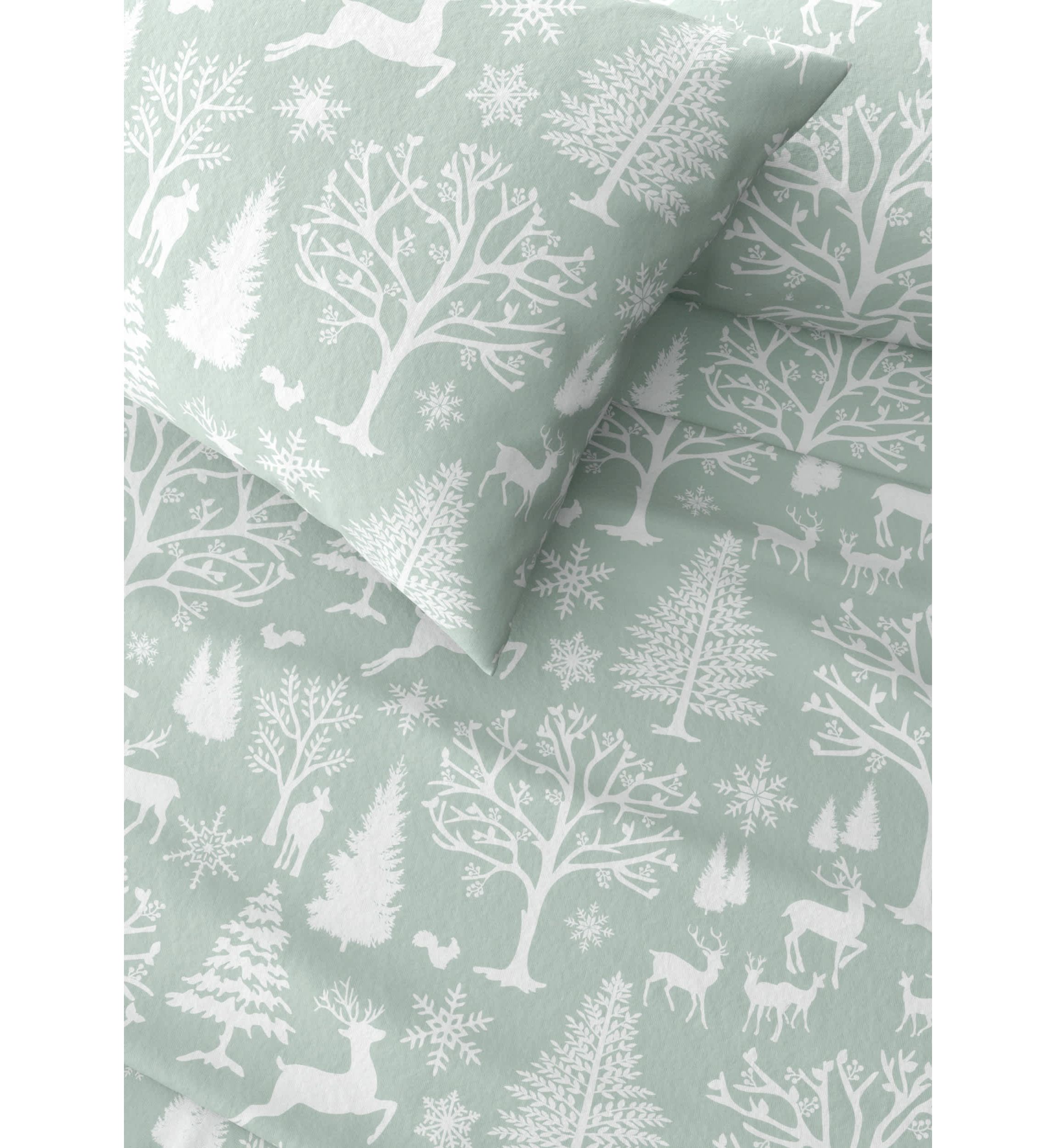 Winter Turkish Cotton Double-Brushed Flannel Bed Sheet Set