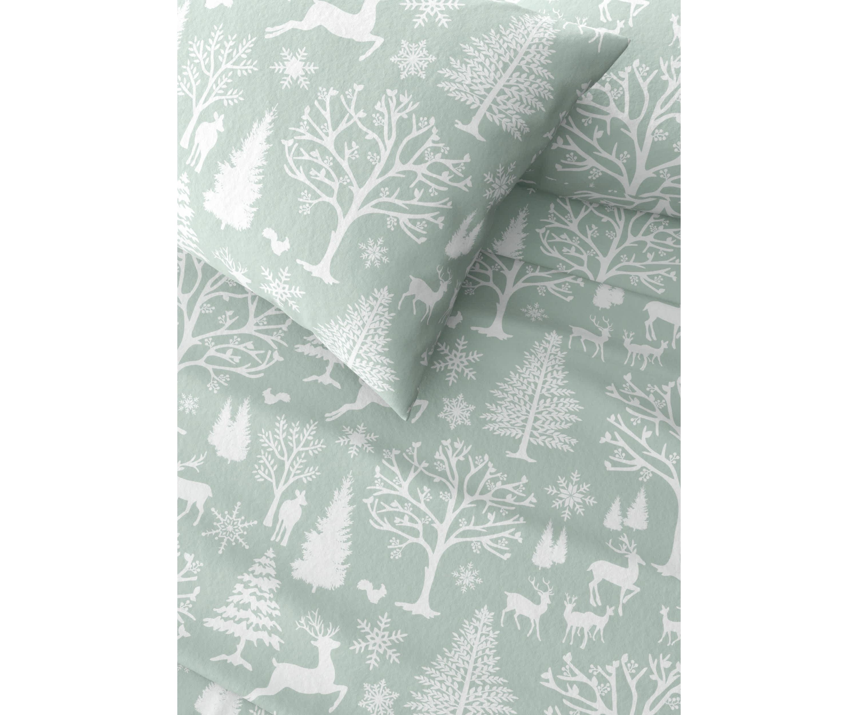 Winter Turkish Cotton Double-Brushed Flannel Bed Sheet Set