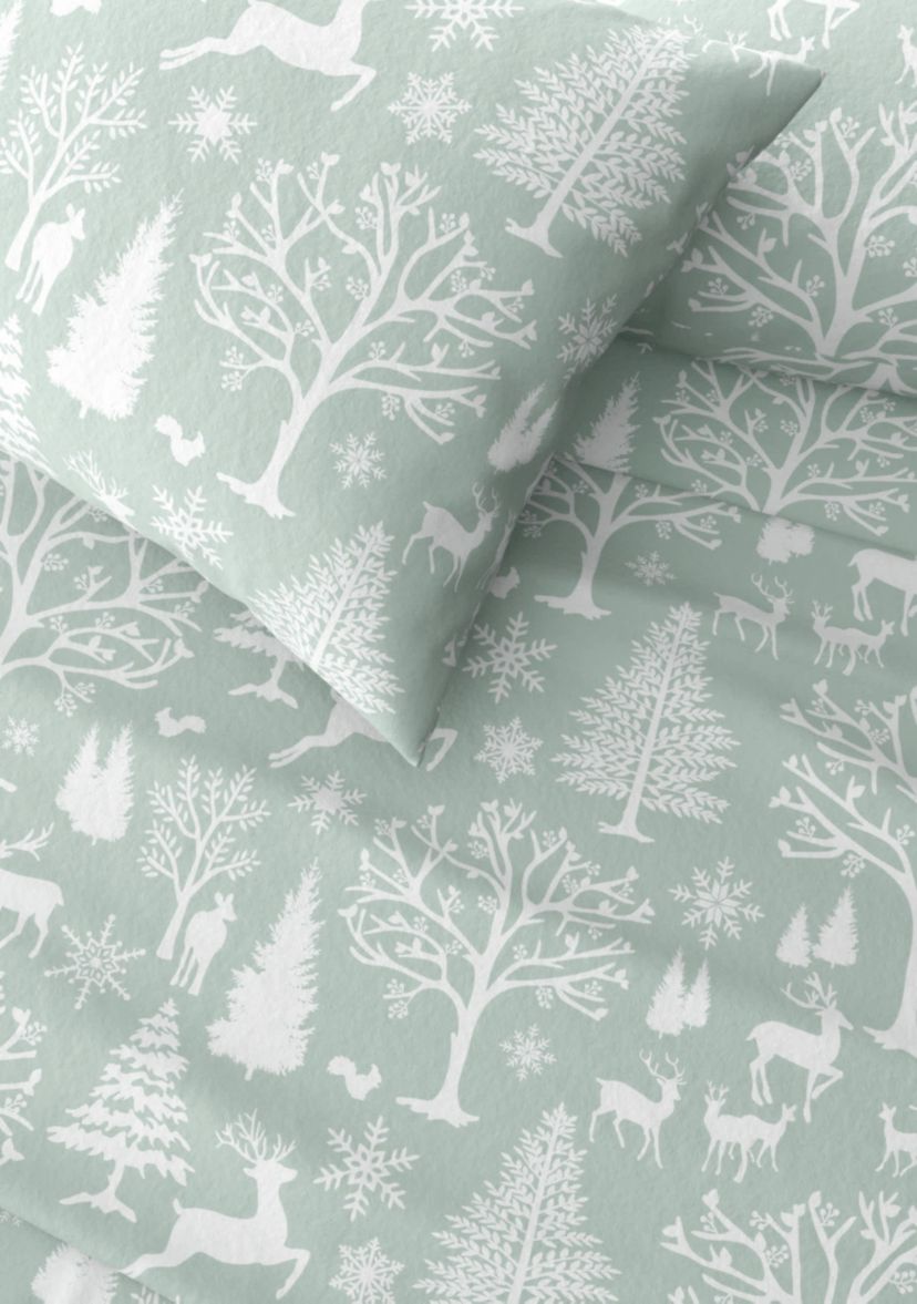 Winter Turkish Cotton Double-Brushed Flannel Bed Sheet Set