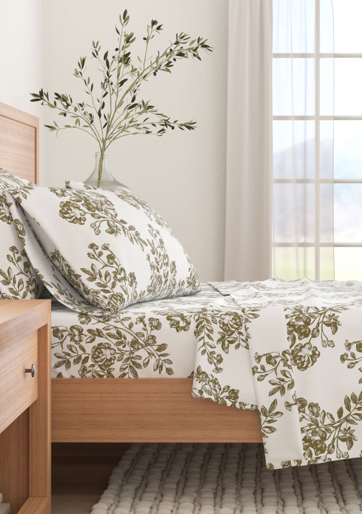 Turkish Cotton Double-Brushed Printed Flannel Bed Sheet Set