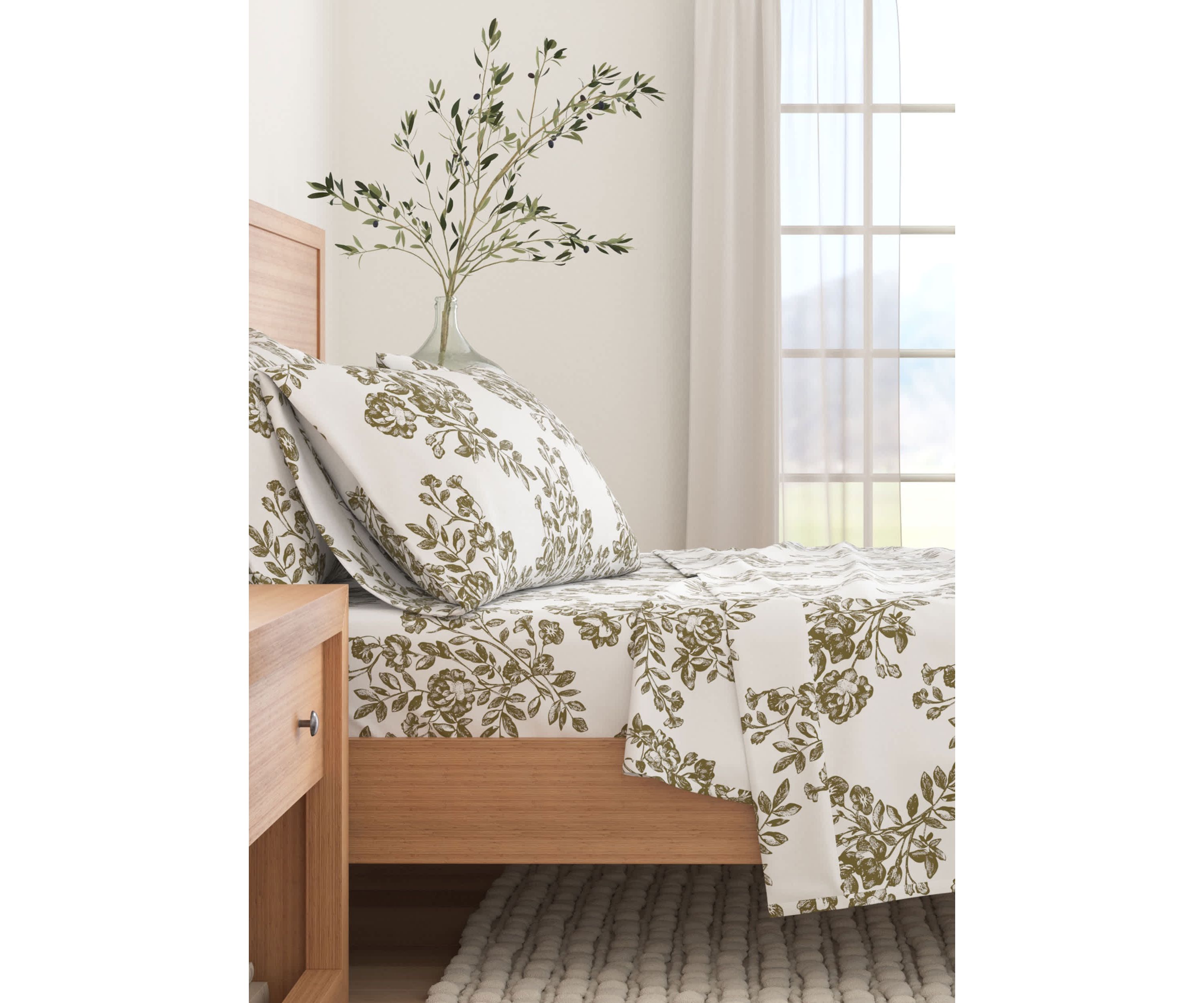 Turkish Cotton Double-Brushed Printed Flannel Bed Sheet Set