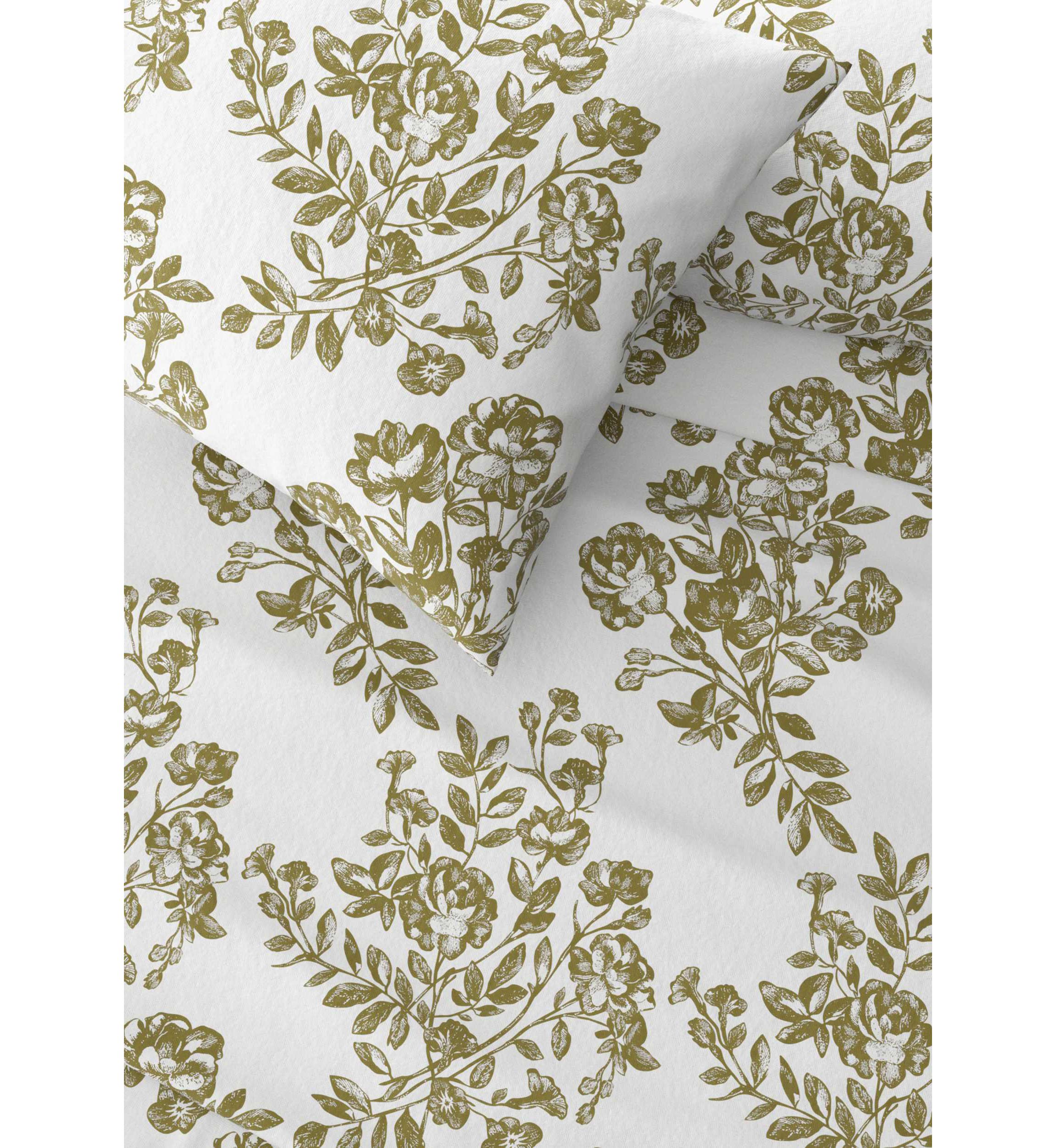 Turkish Cotton Double-Brushed Printed Flannel Bed Sheet Set