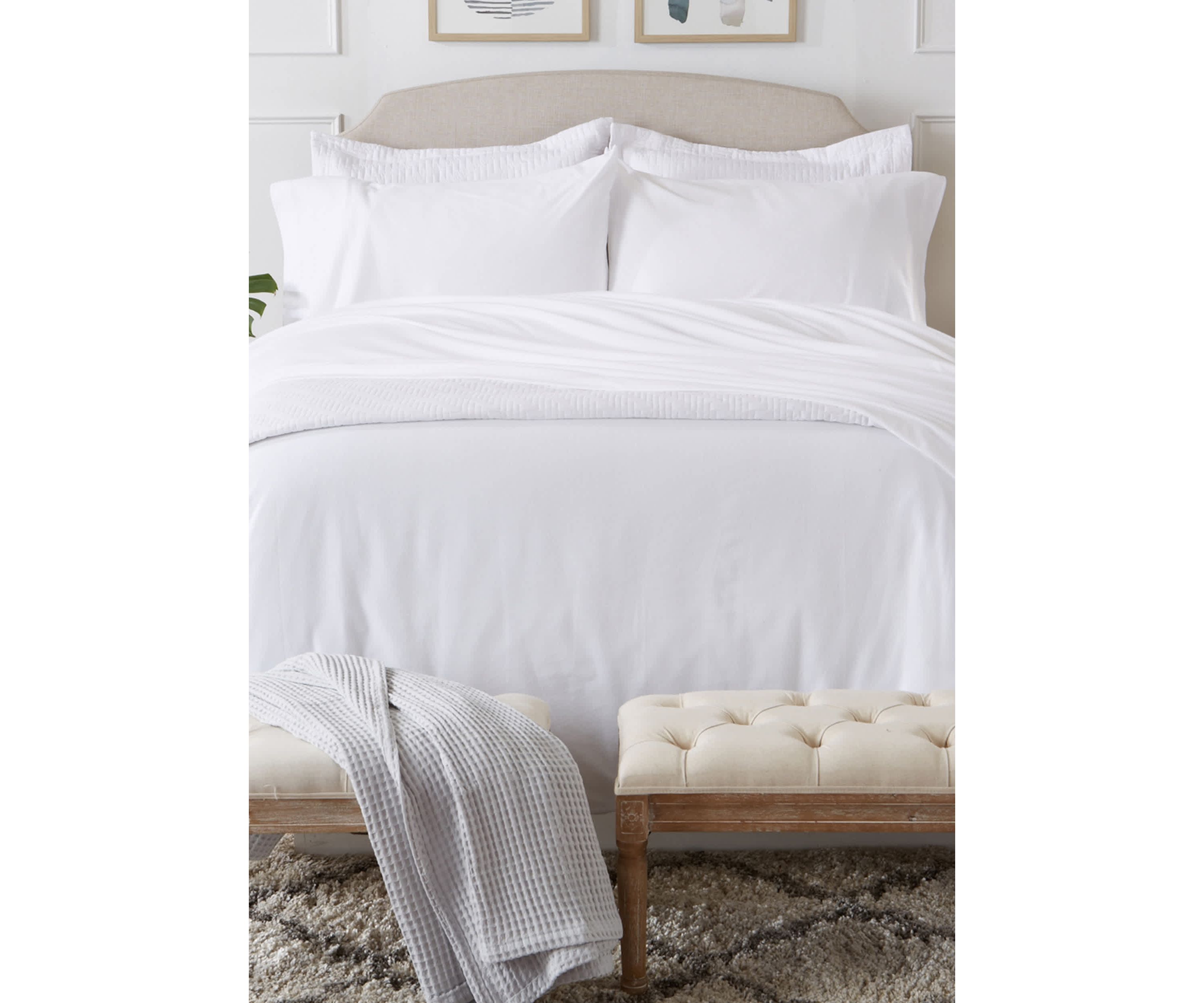 Cotton T-Shirt Jersey Knit Flannel Sheet Set