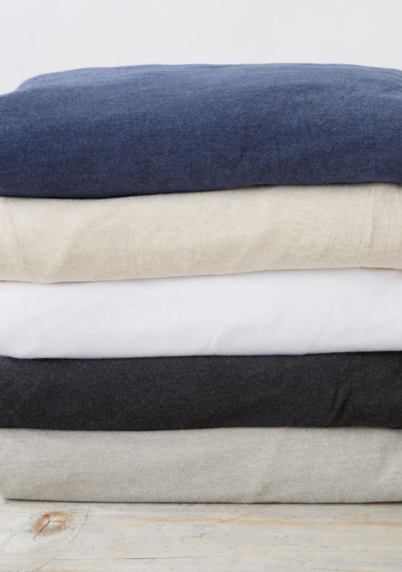 Cotton T-Shirt Jersey Knit Flannel Sheet Set