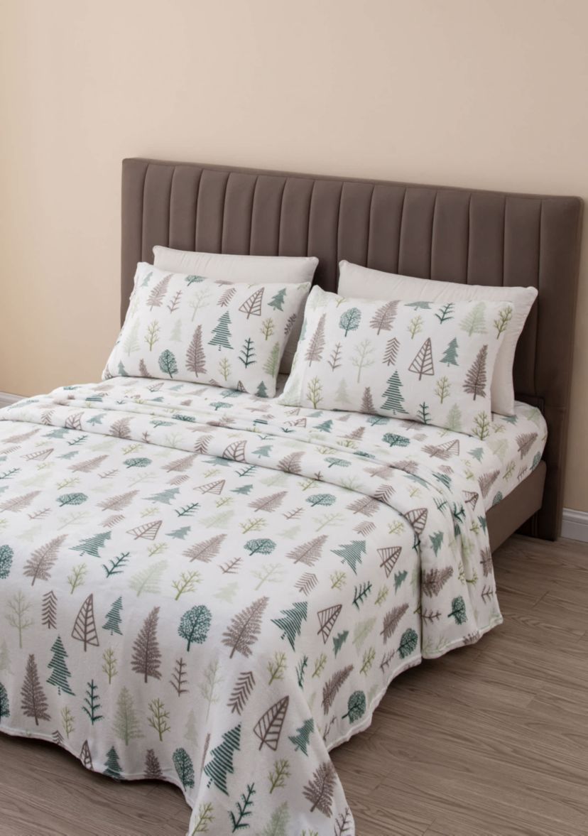 Ultra Soft & Cozy Velvet Plush Printed Fleece Sheet Set
