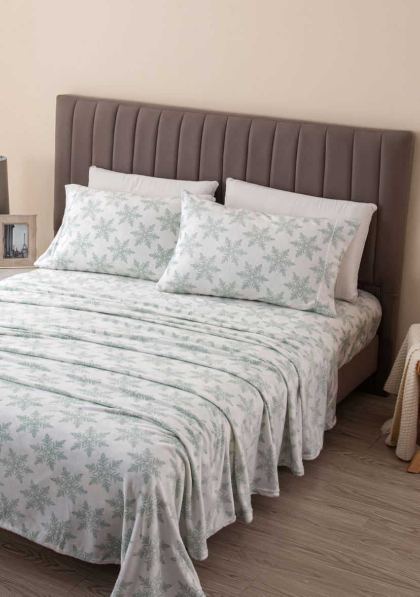 Ultra Soft & Cozy Velvet Plush Printed Fleece Sheet Set